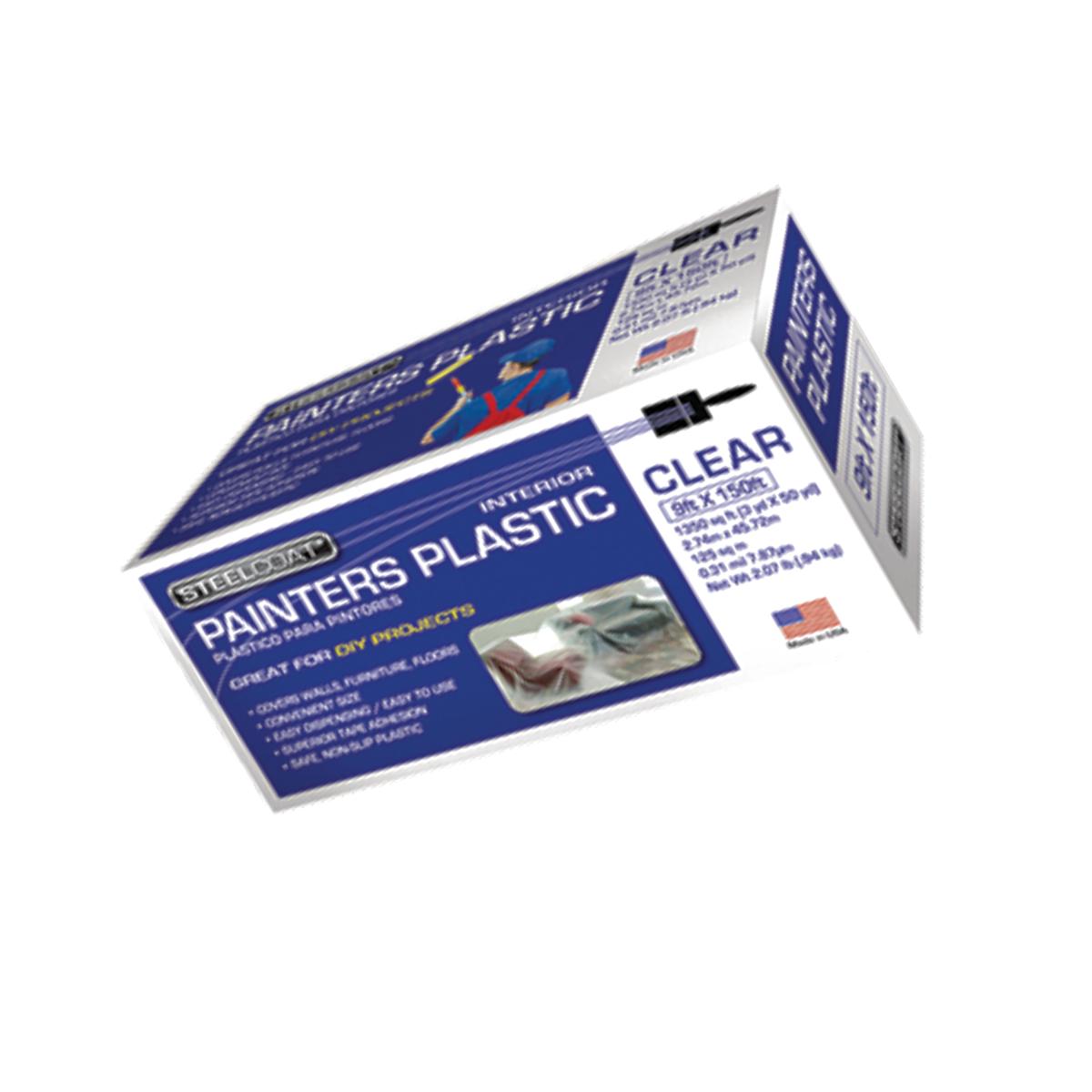 Steelcoat 9 x 150 ft. - 0.31 Mil Clear Steelcoat Painters Plastic