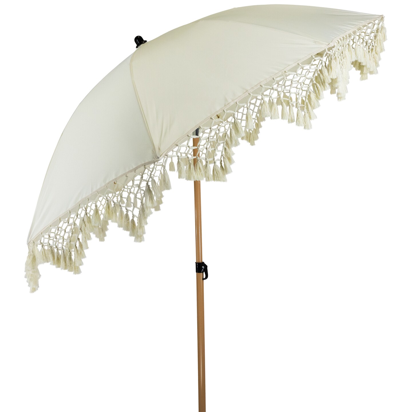 Northlight Outdoor Boho Beach Market Umbrella with Tilt - 6.5&#x27; - Cream