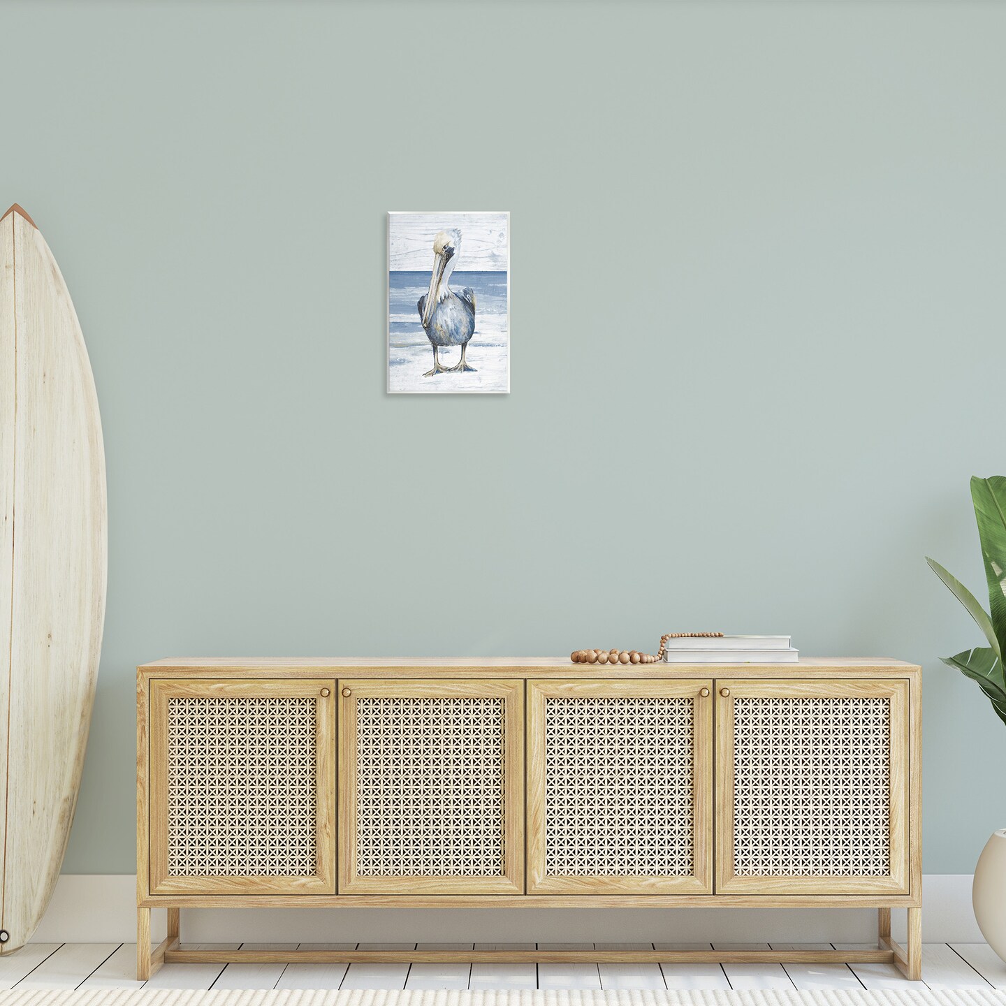 Stupell Industries Rustic Nautical Pelican Wall Plaque Art