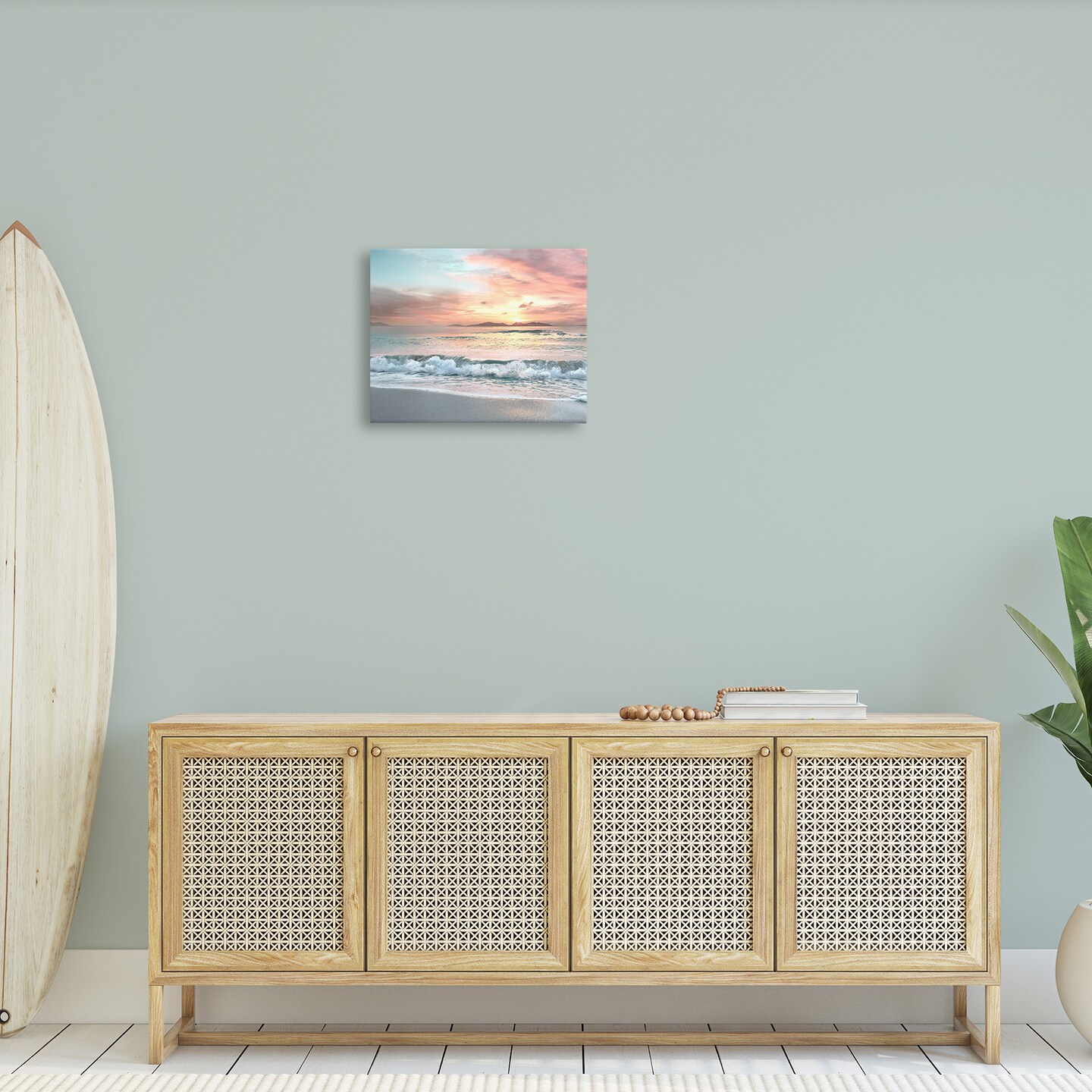 Stupell Industries Morning Sunrise Beach Landscape Canvas Wall Art