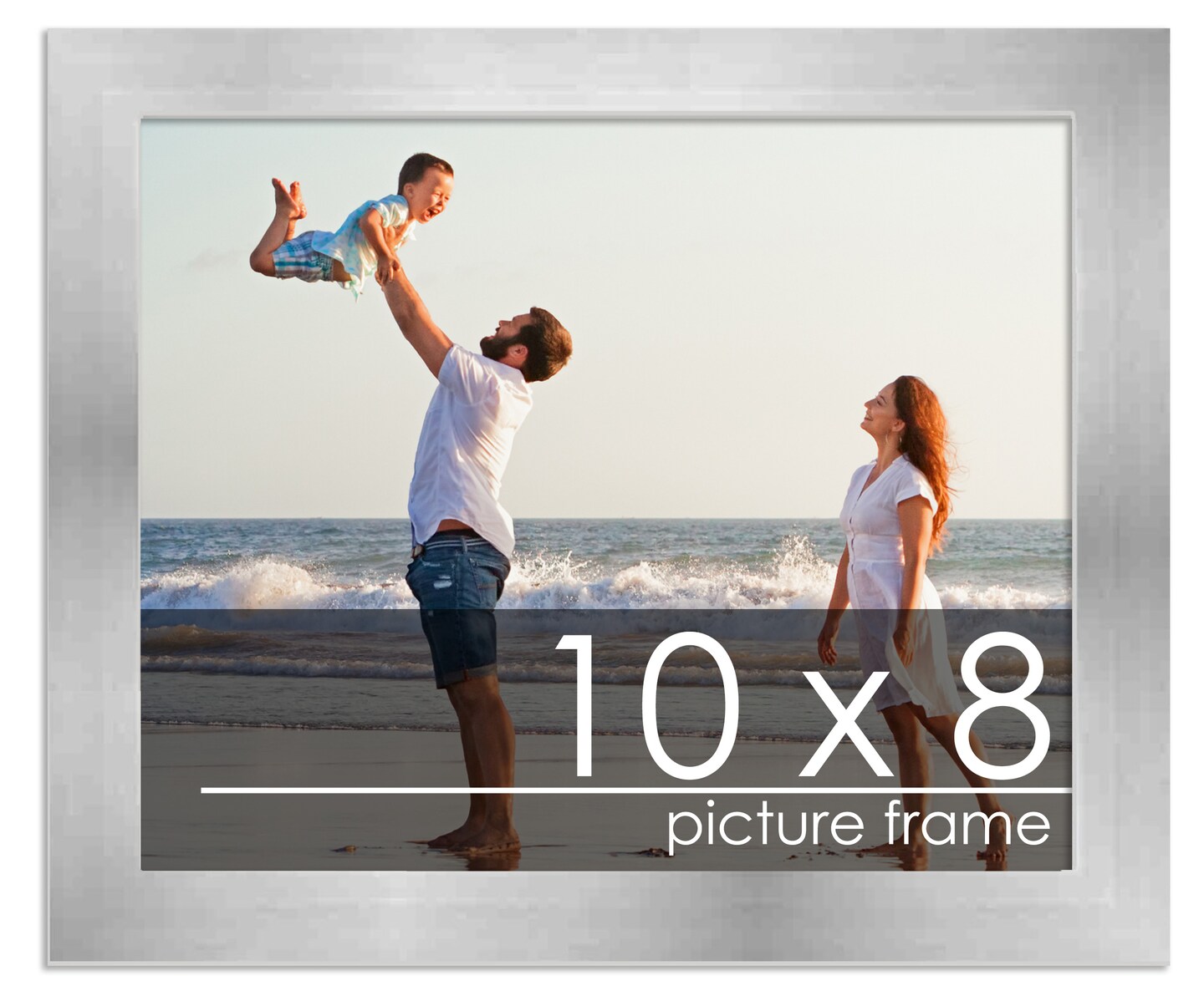 10x8 Solid Wood Picture Frame with UV-Resistant Acrylic & Acid-Free Backing, Available in 6 Finishes: Matte Black, Matte White, Metallic Bronze, Silver, Natural Wood Grain & Mahogany