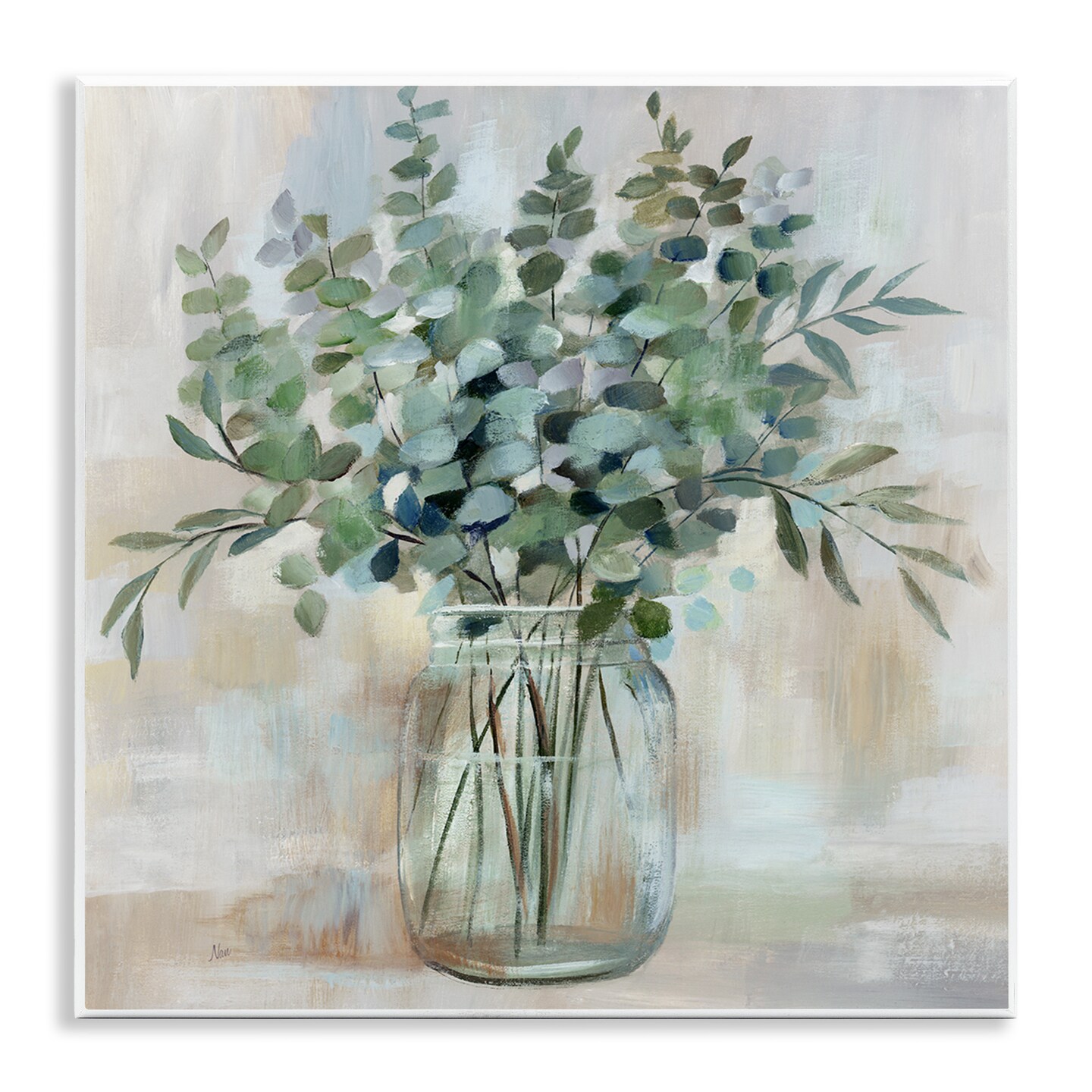 Stupell Industries Soothing Eucalyptus Flower Jar Wall Plaque Art