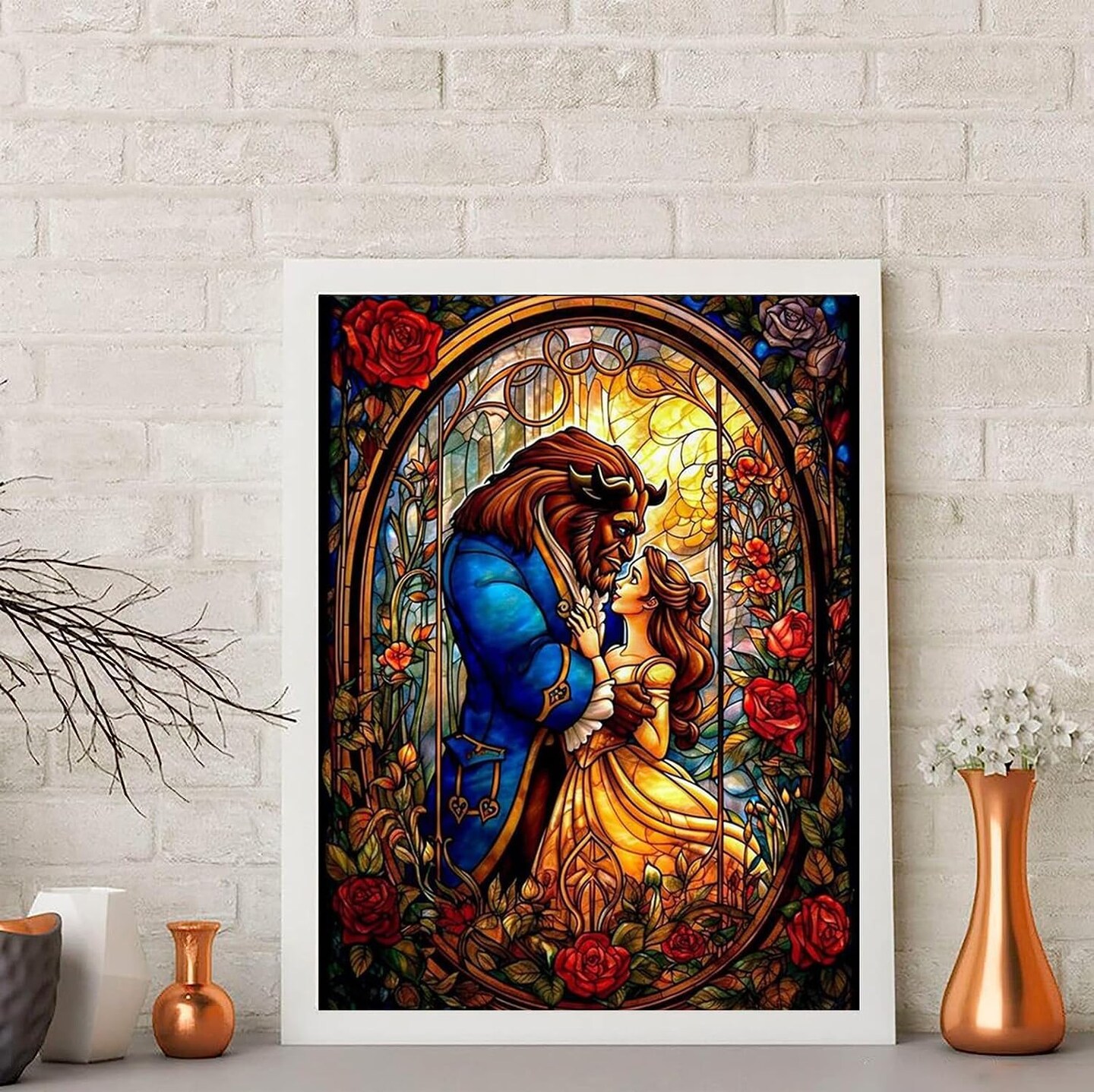 Diamond painting kits for adults.Cartoon Diamond Art Full Drill Round Gem Art 5D Diamond Dots Suitable for Home Wall Decor 12x16"