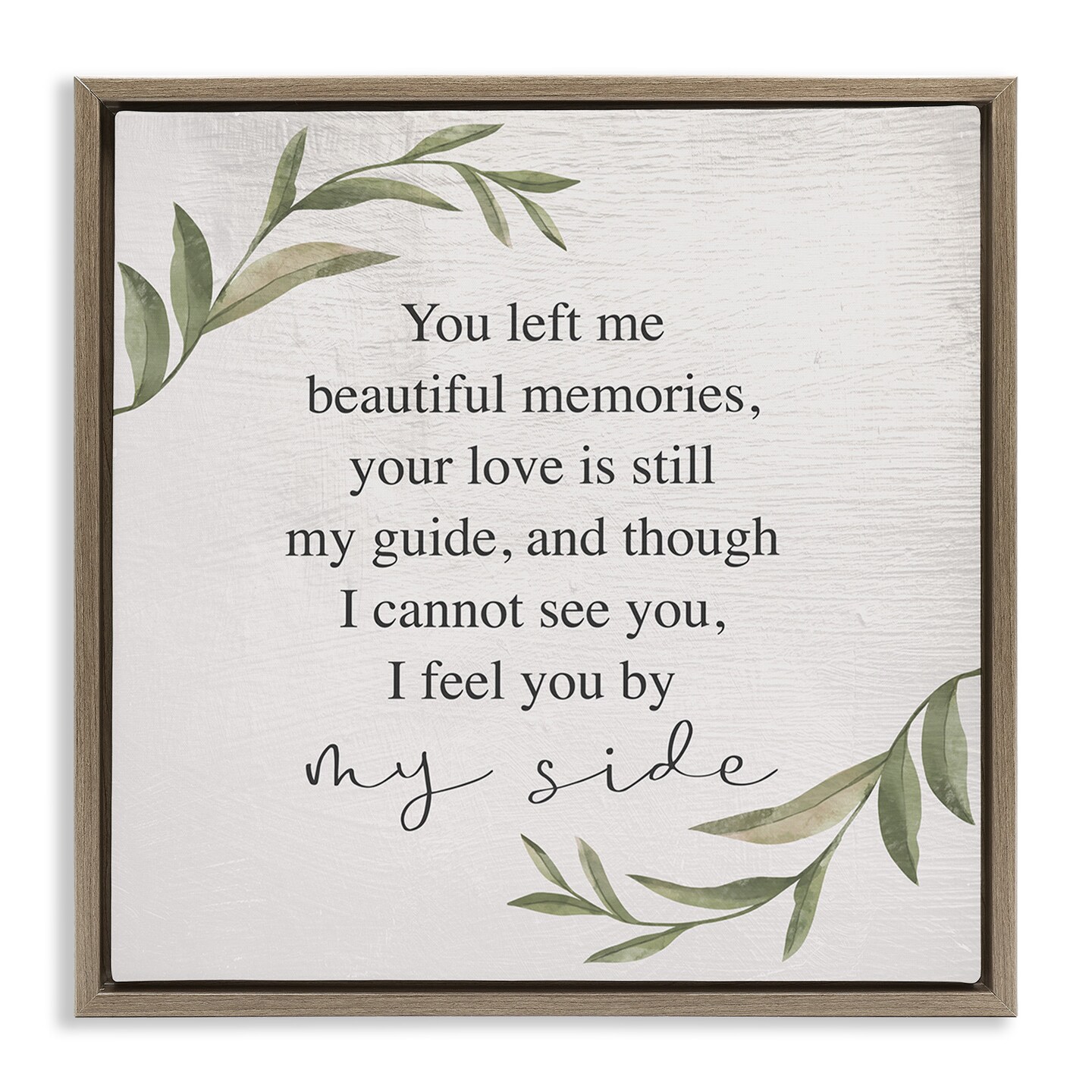 Stupell Industries Grieving Inspirational Heartfelt Phrase Framed Floater Canvas Wall Art