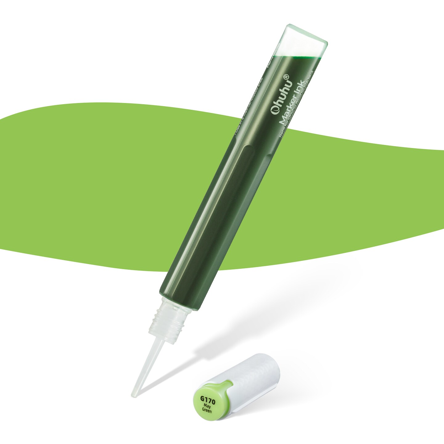 Ohuhu Ink - G170 May Green/ G494 - Refill Ink for Ohuhu Alcohol Markers - Honolulu, Honolulu B, Oahu, Kaala, and Molokai Series, 16ML