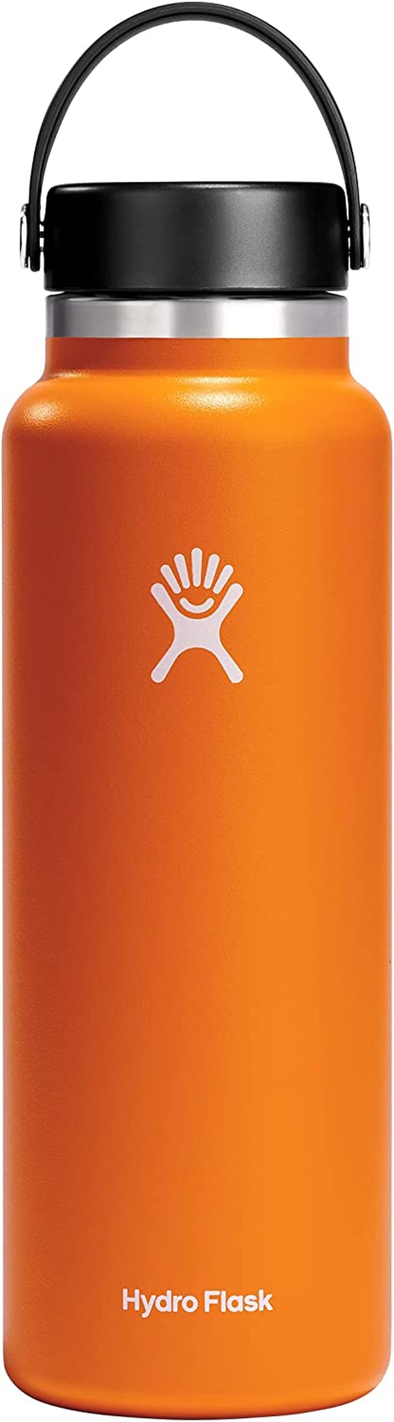 Wide Mouth Vacuum Insulated Stainless Steel Water Bottle with Leakproof Closeable Lid for Cold Water Drinks, Sports, Travel, Car and School