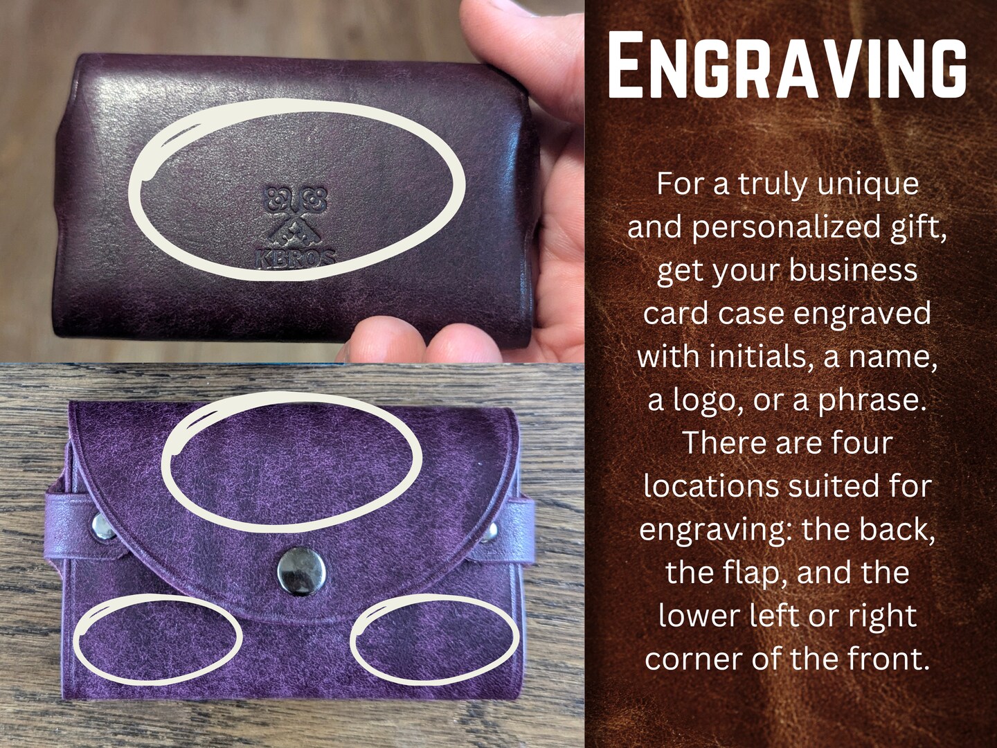 Italian Leather Card Case, Badalassi Carlo Pueblo, Slim Business