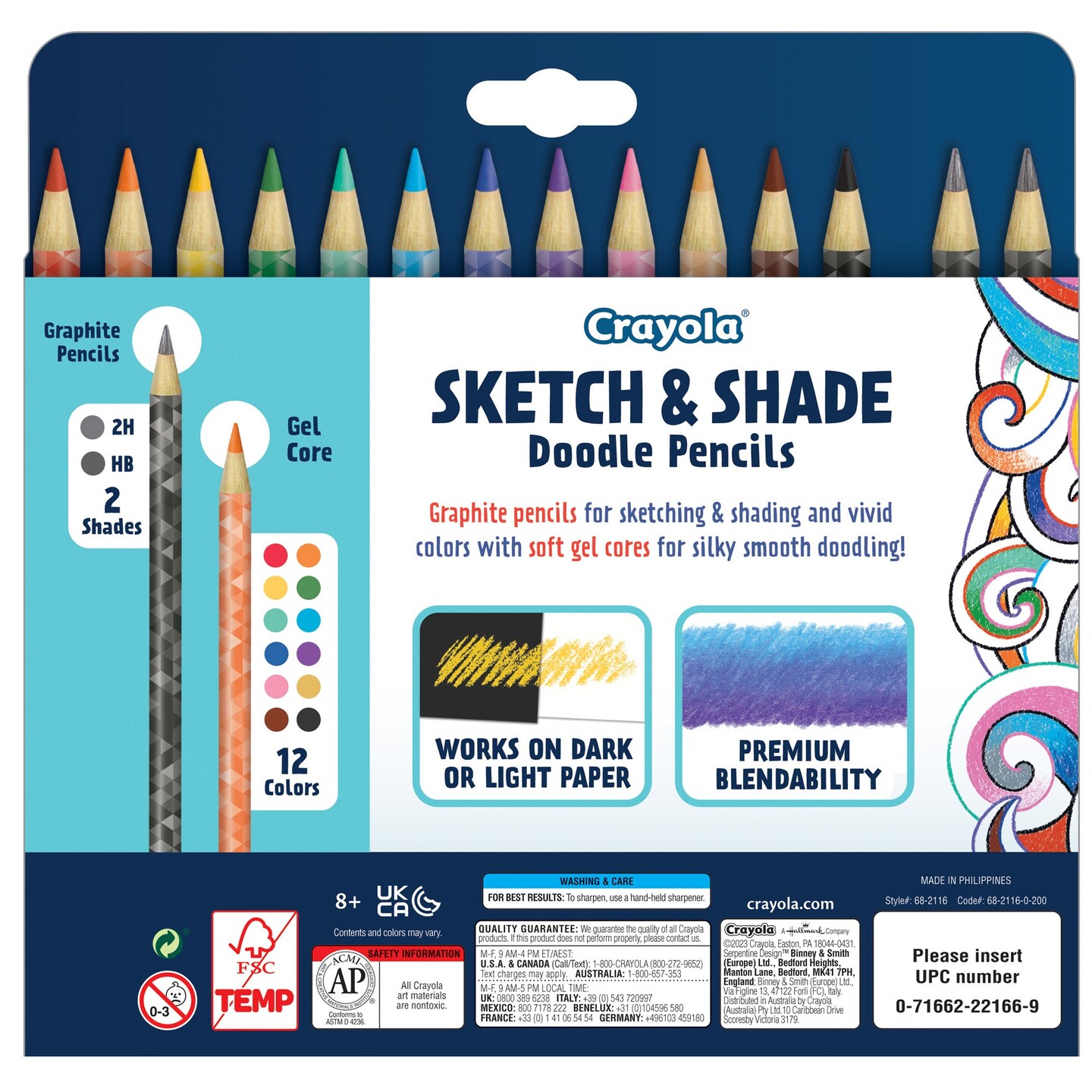 Doodle &#x26; Draw Sketch &#x26; Shade Doodle Pencil 14 Count