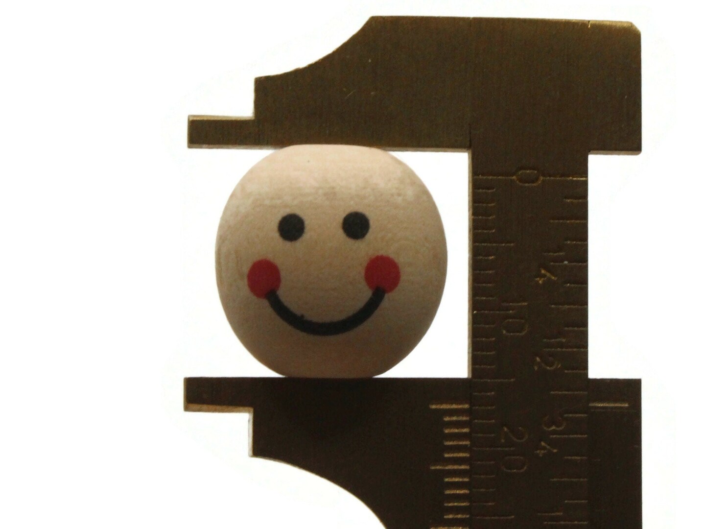 12 17mm Round Wood Smiling Face Doll Head Beads Large Hole Natural Wooden Beads