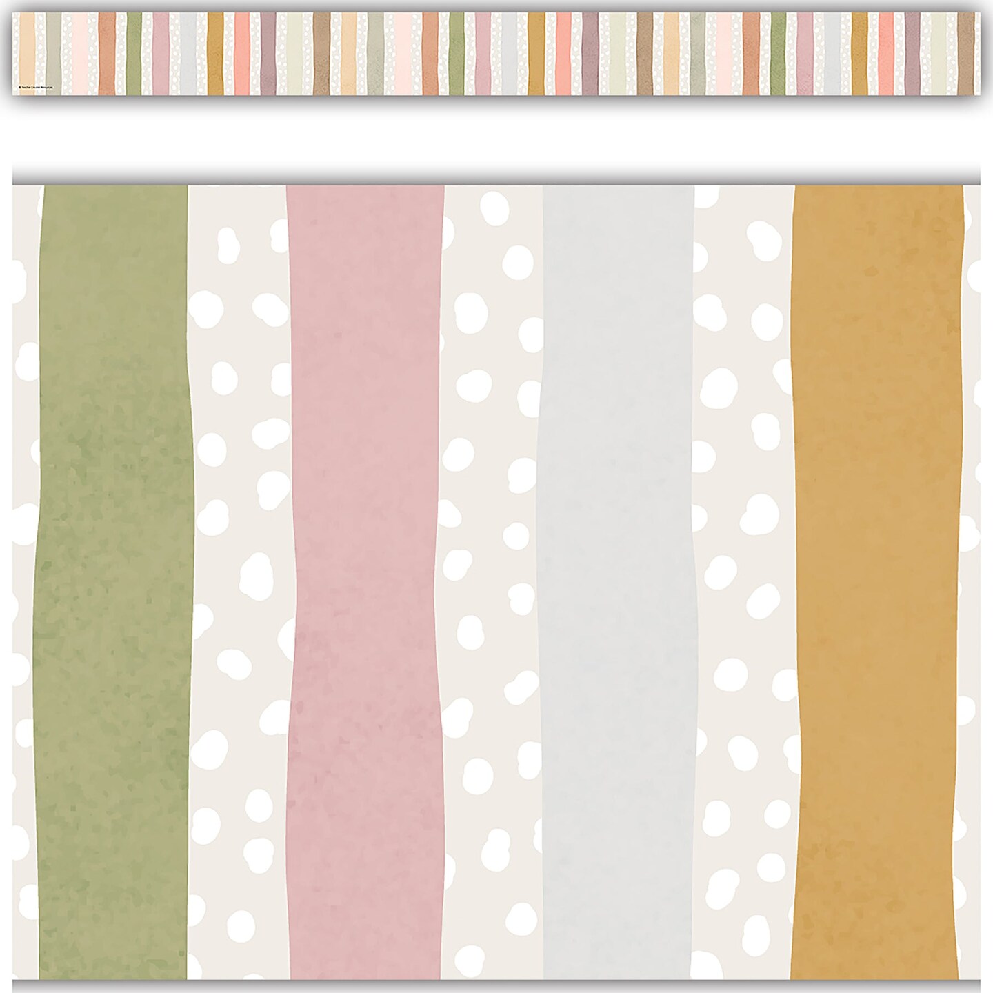 Terrazzo Tones Stripes Trim Straight