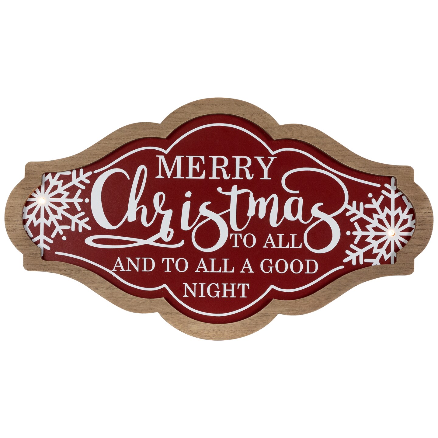 Northlight Lighted &#x22;Merry Christmas to All and to All a Good Night&#x22; Wall Sign - 18&#x22; x 10&#x22;