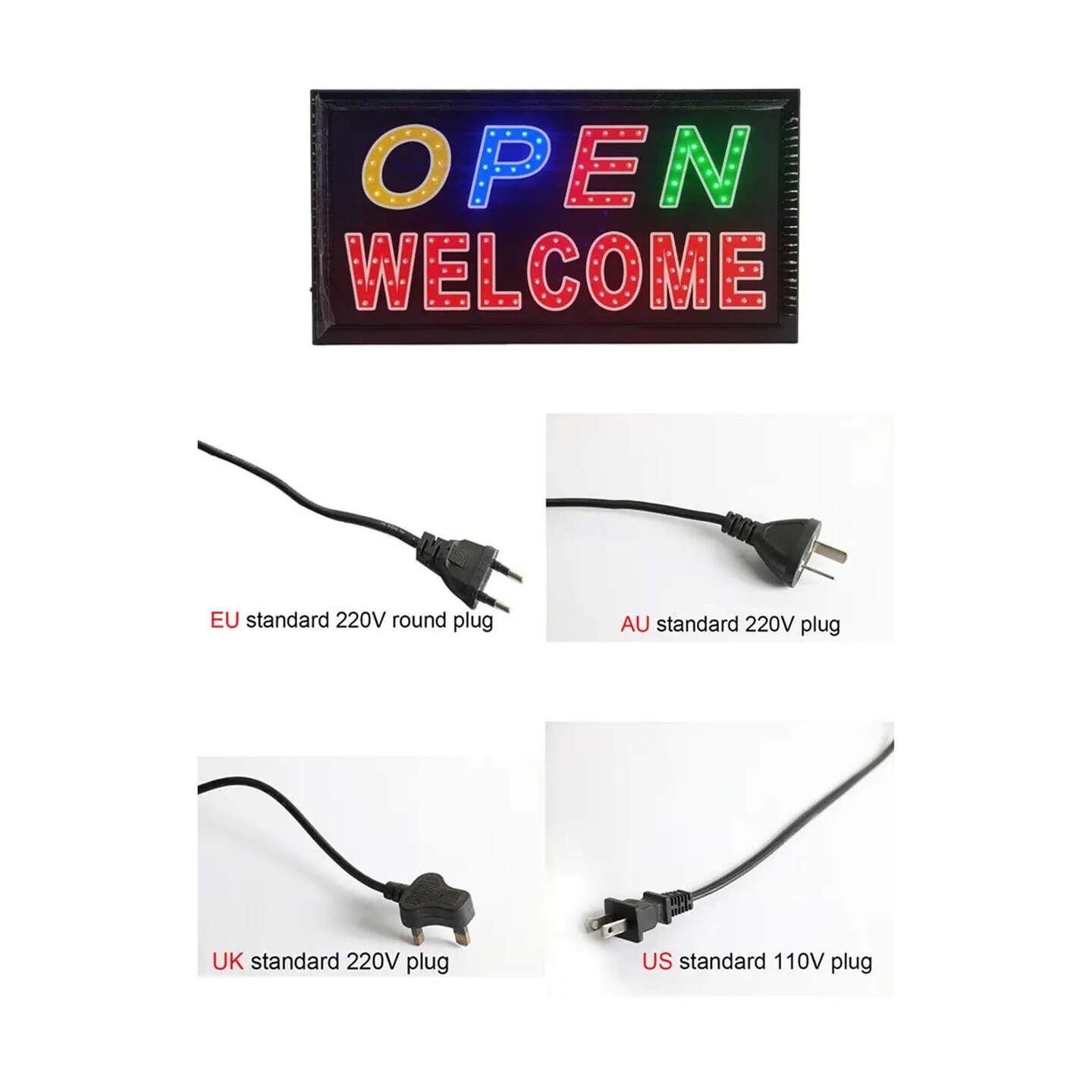 Flashing Animated Open Closed LED Sign