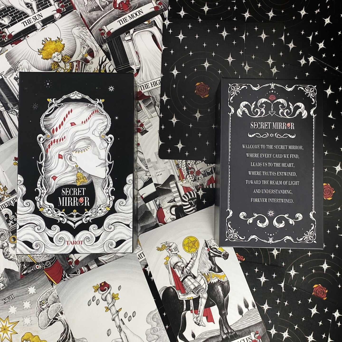 Secret Mirror Tarot Deck, Tarot Deck, Tarot Card Deck, Tarot Deck with Guidebook, 78 Tarot Card