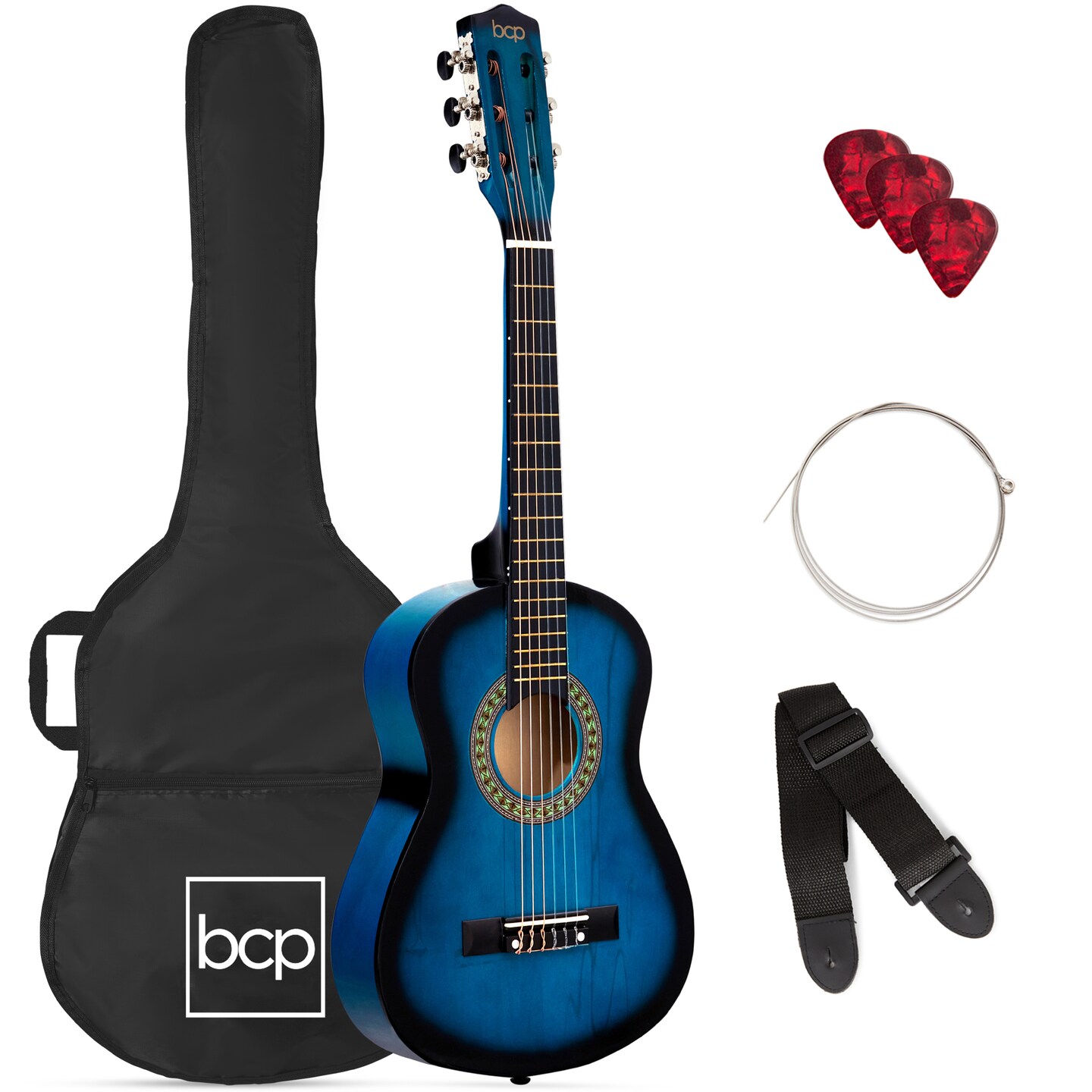 Best Choice Products 30in Kids Acoustic Guitar Beginner Starter Kit with Strap, Case, Strings