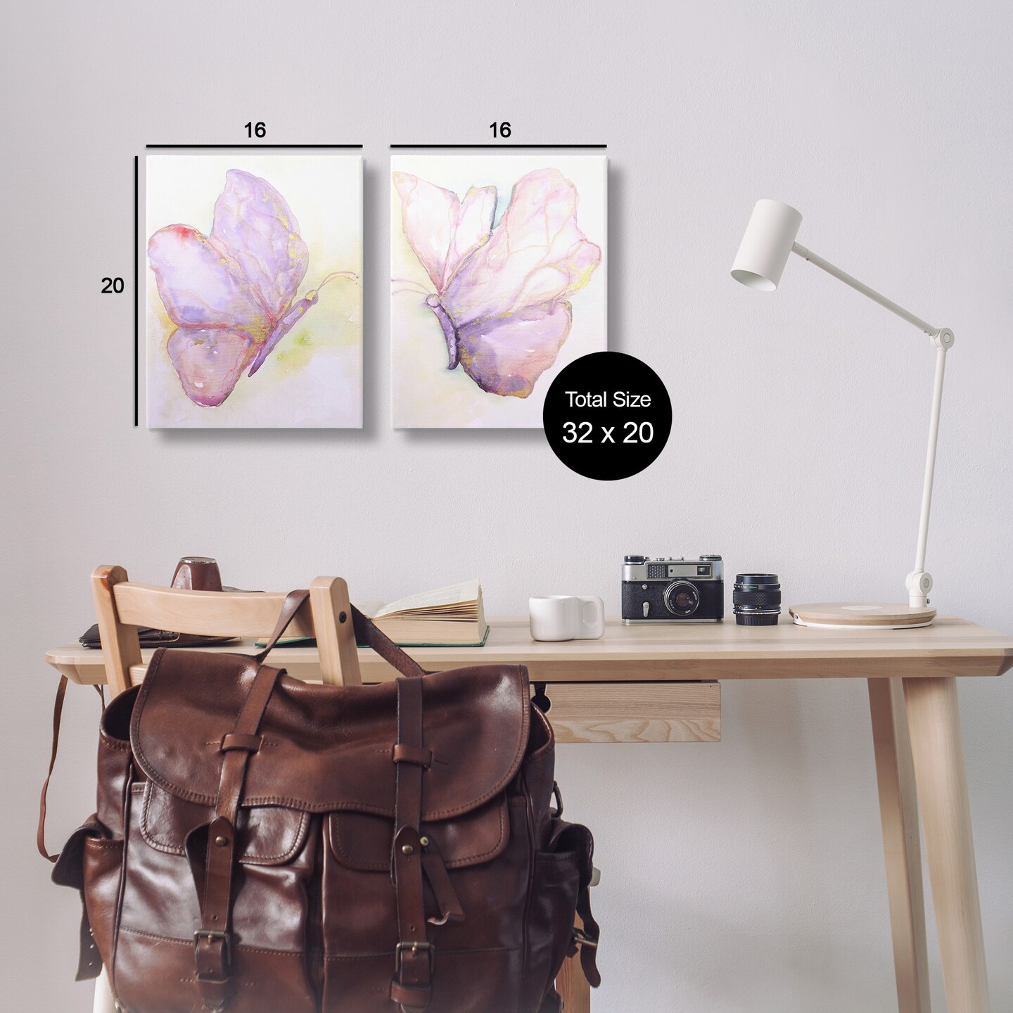 Stupell Industries Girls Glam Butterfly Wings Canvas Wall Art