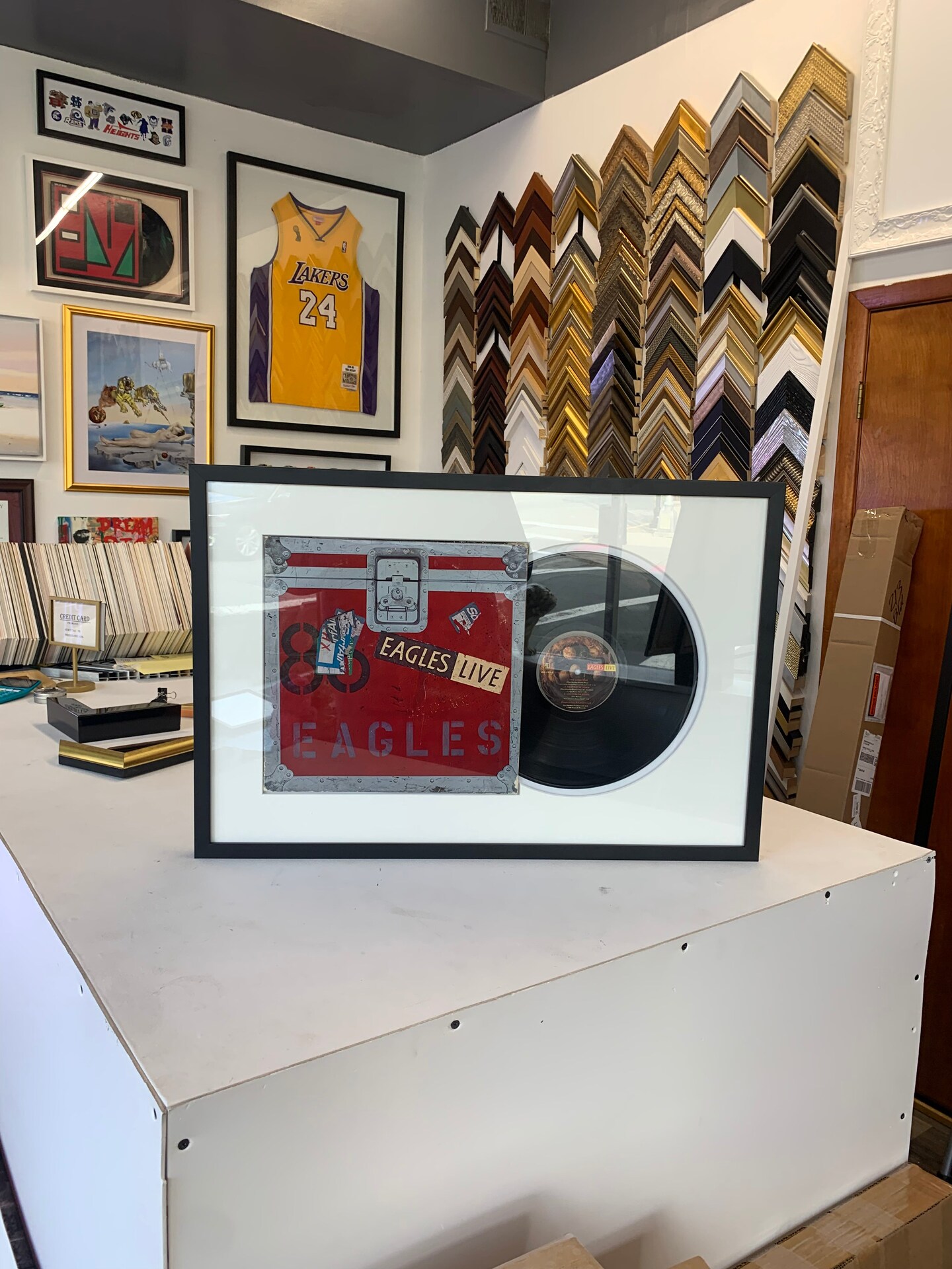 Black Wood Vinyl Record Display frame - Vinyl frames for walls