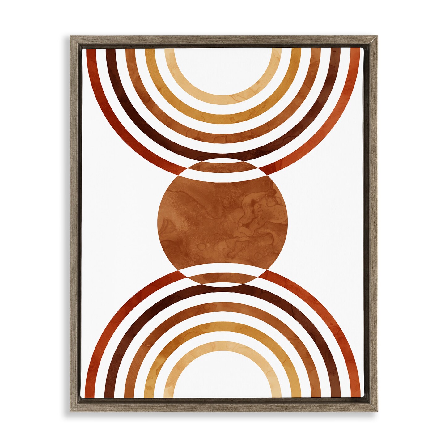 Stupell Industries Boho Earthy Arches Framed Floater Canvas Wall Art