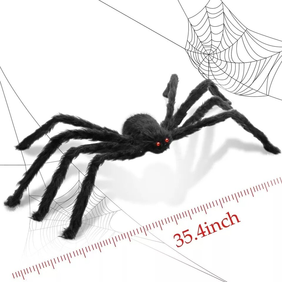 35&#x27;&#x27; Giant Spider Halloween Decoration Prop Scary Haunted Party Yard House Decor