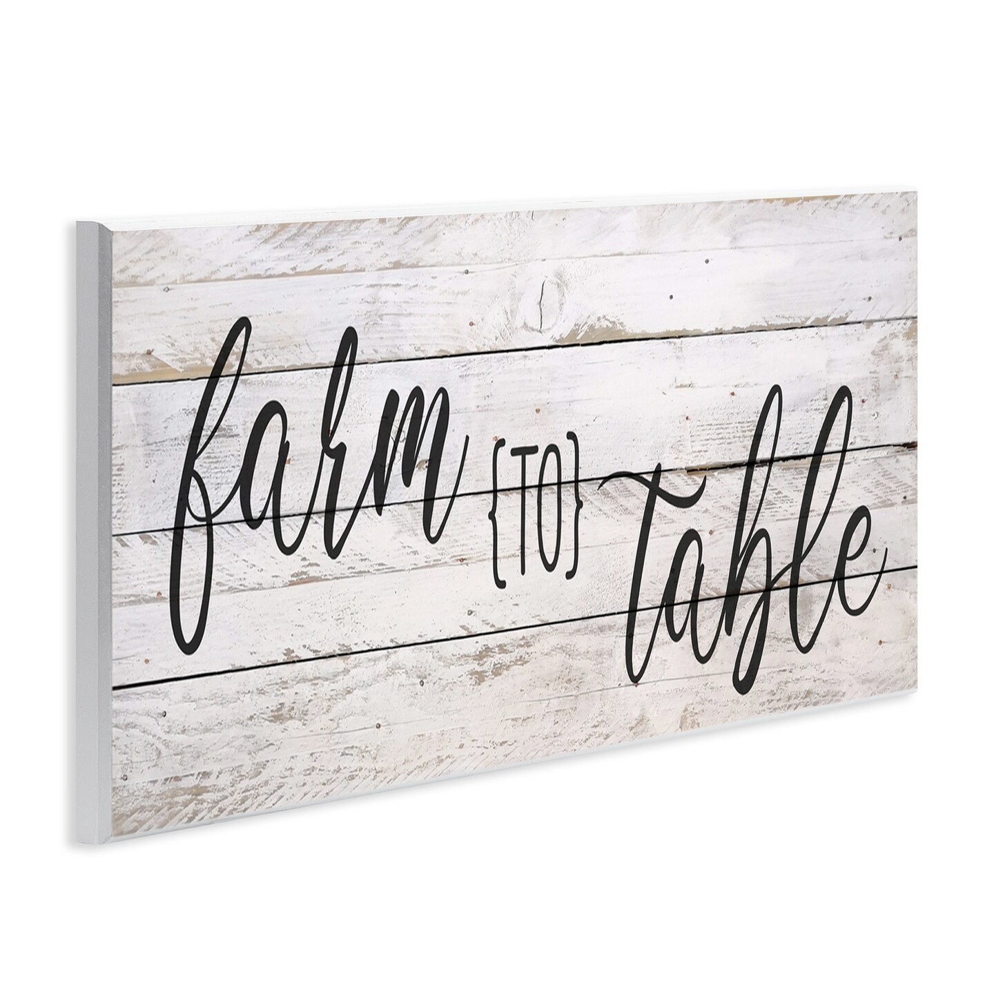 Stupell Industries Planked Style Farm to Table Wall Plaque Art