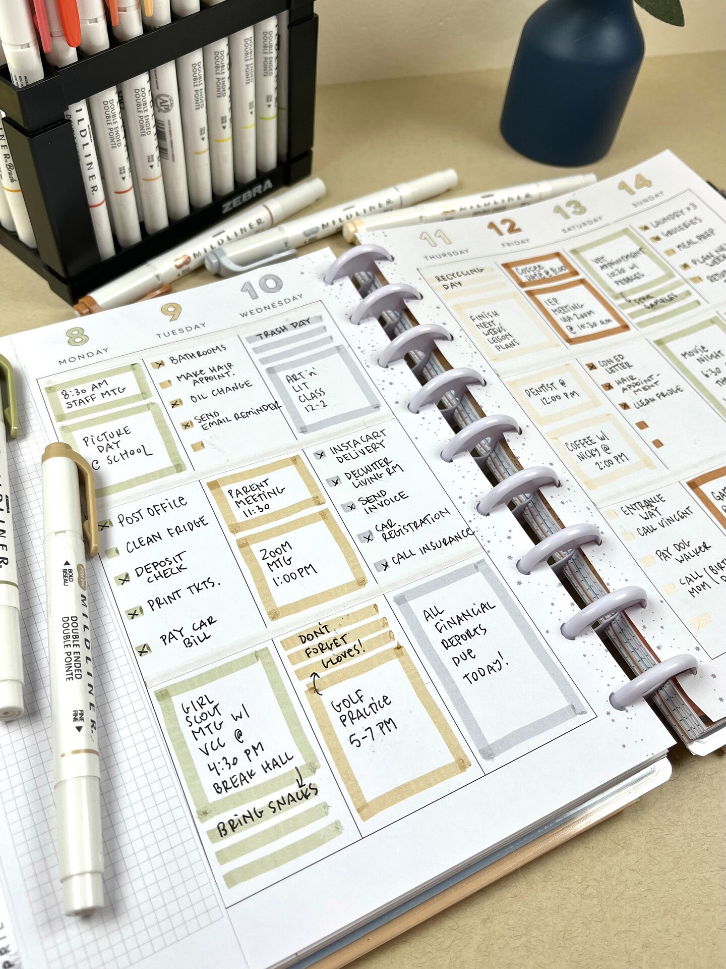 Zebra Mildliner Double Ended Marker Bold & Fine Point 5/Pkg-Neutral