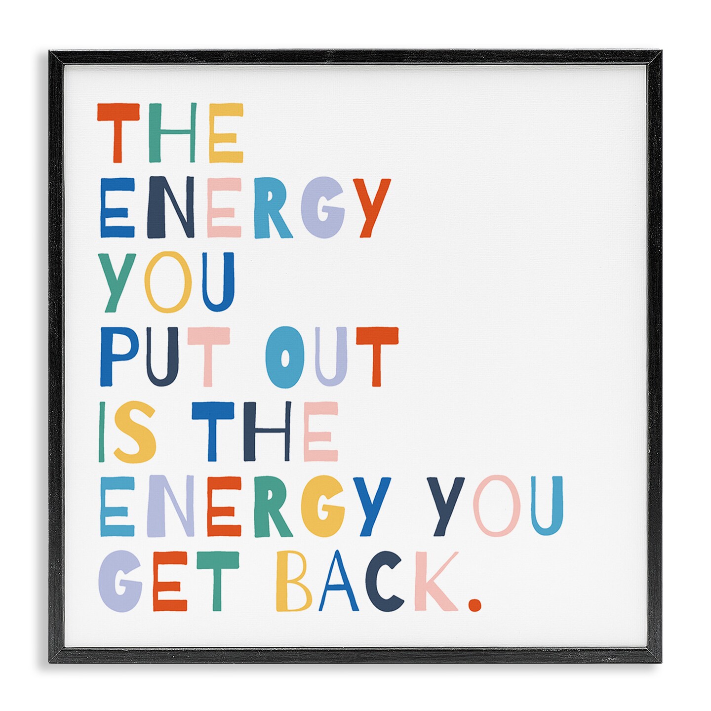 Stupell Industries Motivational Rainbow Phrase Framed Giclee Art