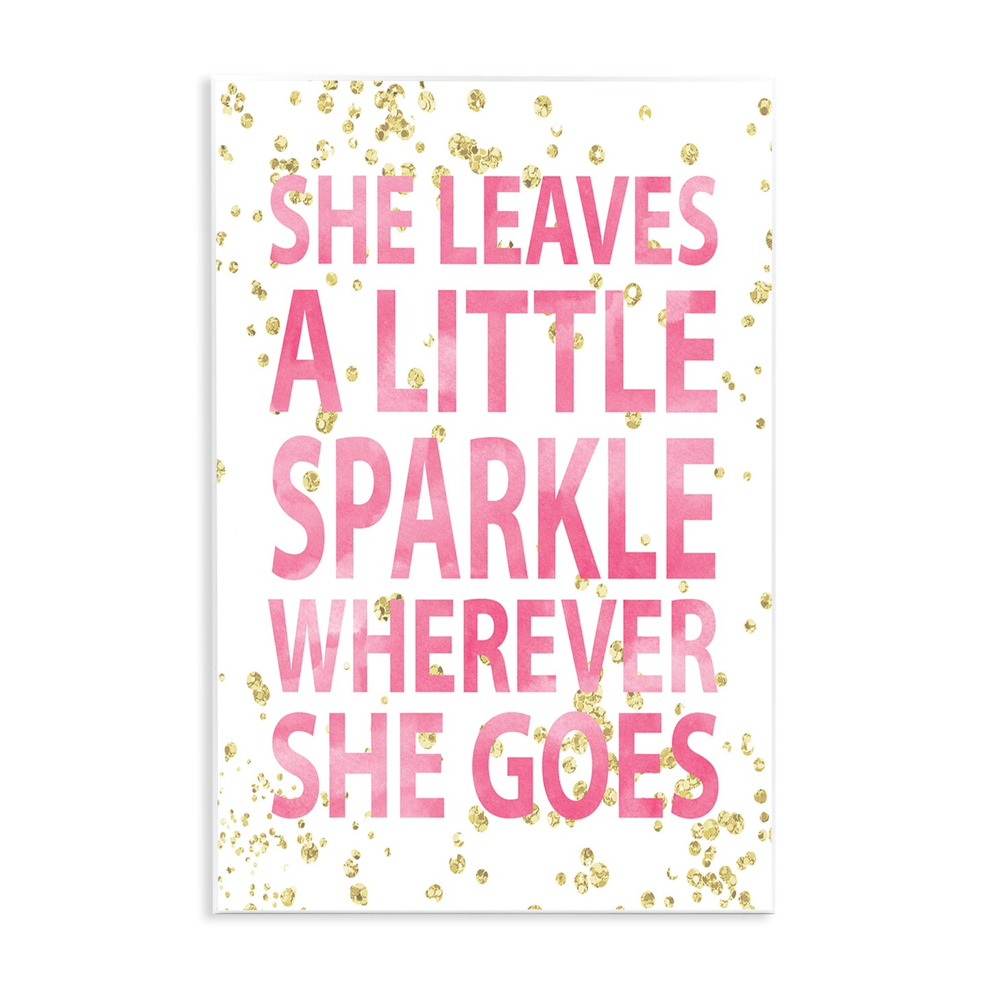 Stupell Industries Leaves A Little Sparkle Phrase Wall Plaque Art