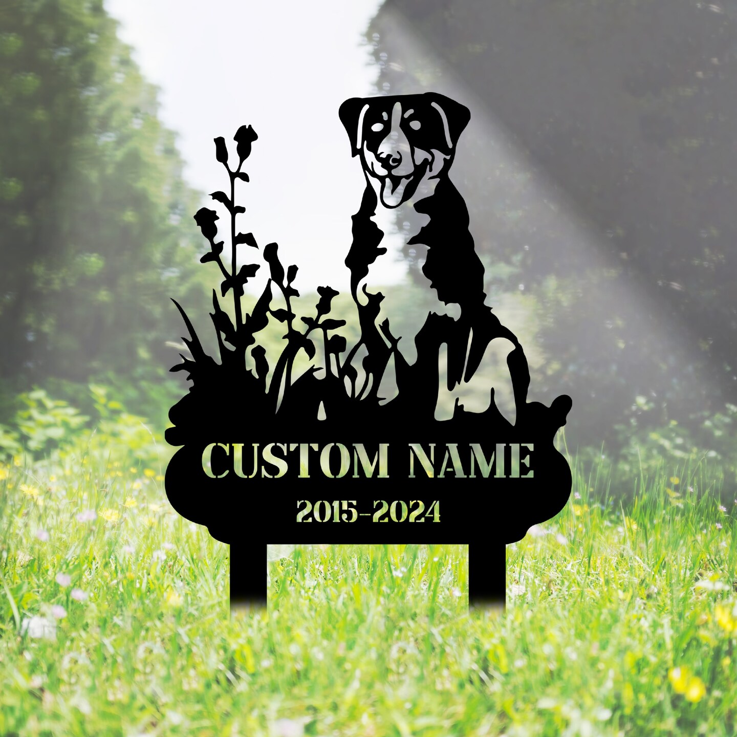 Custom American Foxhound Dog Memorial Stake Dog Metal Stake Personalized Pet Outdoor Stake Foxhound Dog Garden Stake Dog Yard Stake MakerPlace by Michaels