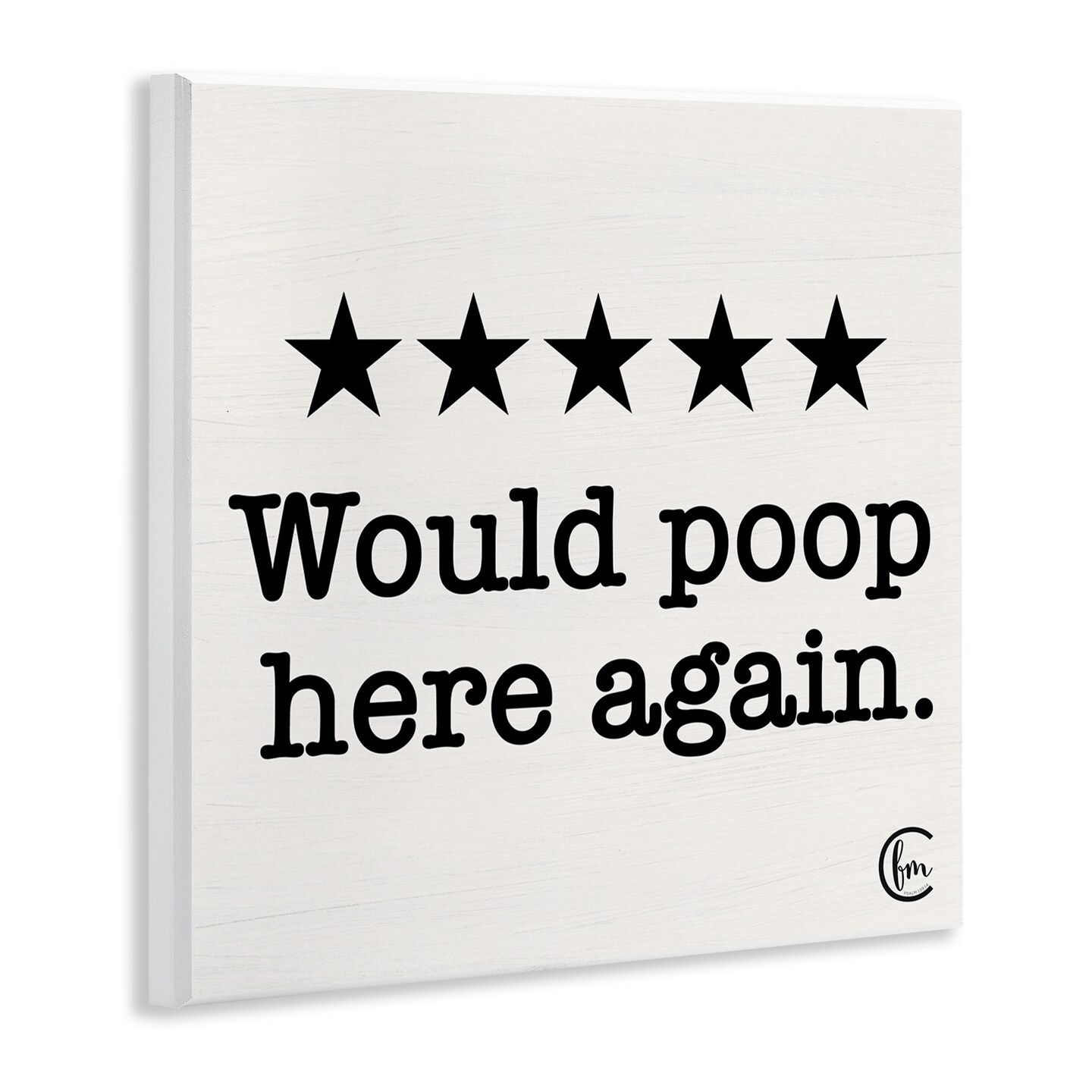 Stupell Industries Bathroom Rating Five Stars Wall Plaque Art