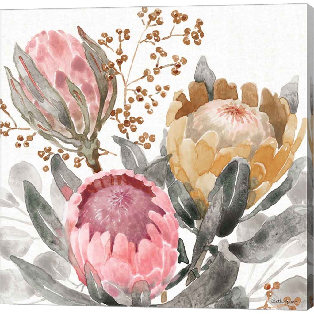 Petal Passion IX Soft Boho by Beth Grove 24" x 24" Canvas Wall Art