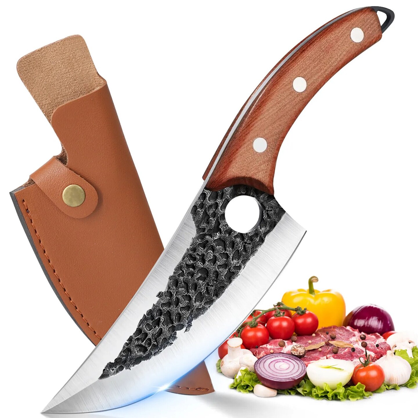 Kitcheniva Boning Knife Handmade with Leather Sheath