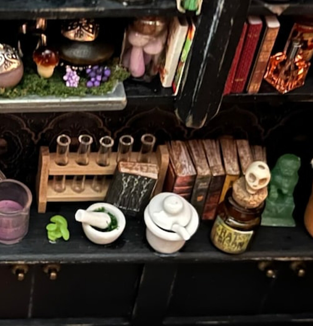 thumbnail image 2 of Little Things Of Interest 1:6 Scale Miniature Books – Lot Of 10 Handmade Dollhouse Props 2 of 3
