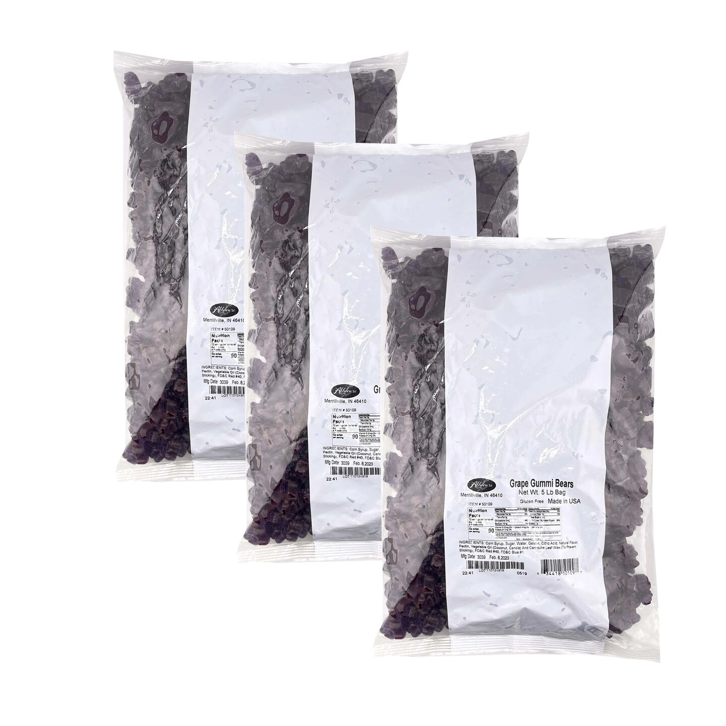 Bulk Alb Grape Gummy Bear 5Lb