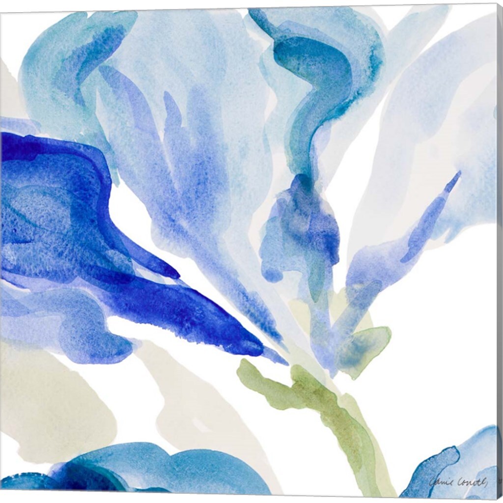 Delicate Blue Square by Lanie Loreth 14" x 14" Canvas Wall Art (Set of 2)