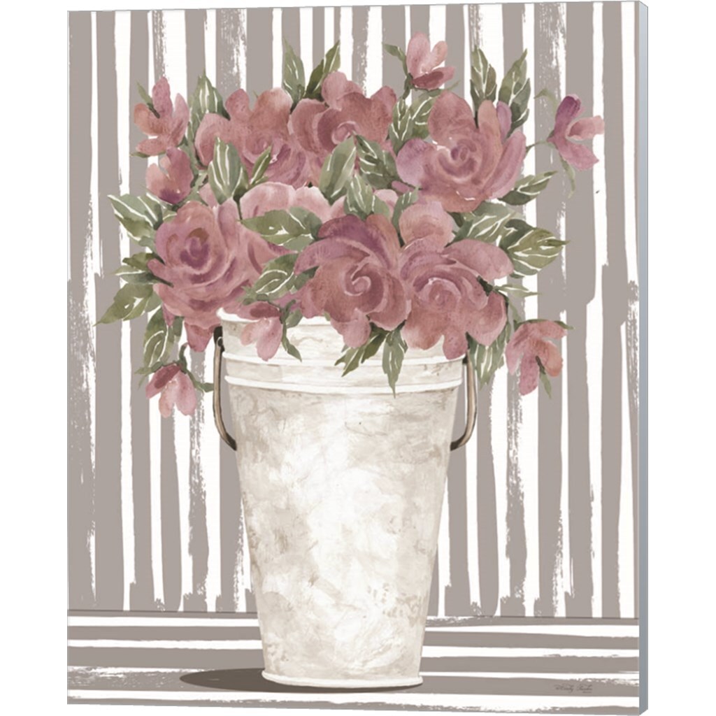 Pink Posies by Cindy Jacobs 12" x 15" Canvas Wall Art (Set of 2)
