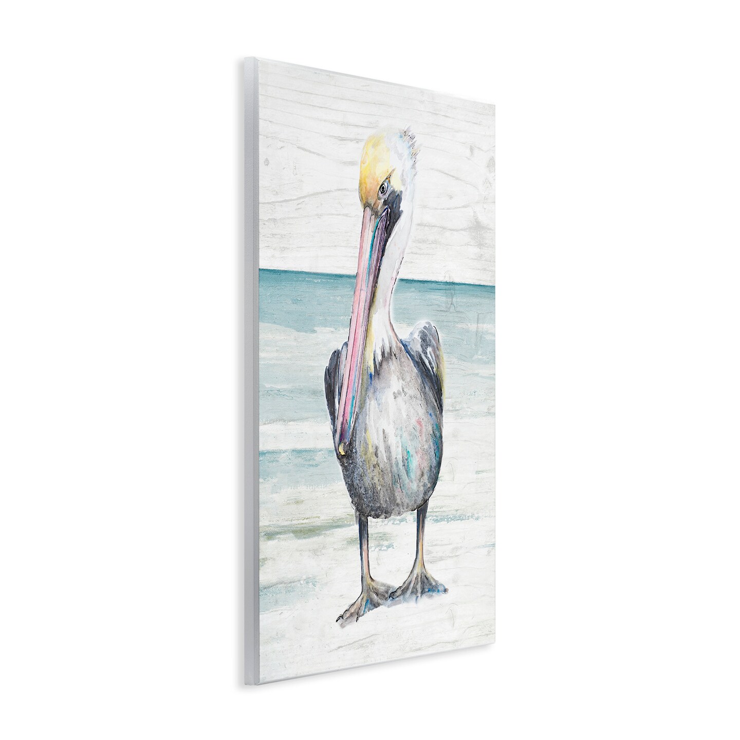 Stupell Industries Pelican Bird Standing on Beach Wall Plaque Art