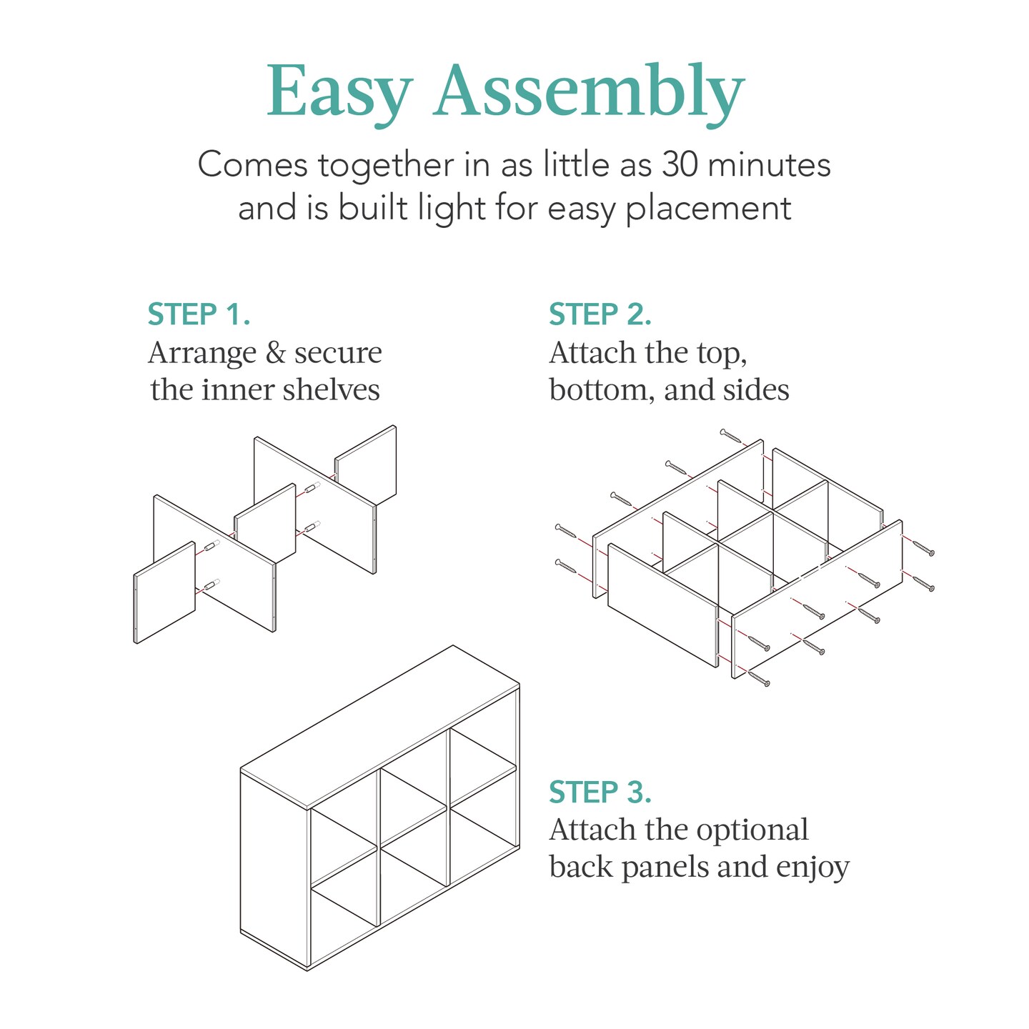 Best Choice Products 6-Cube Bookshelf, 11in Display Storage System, Organizer w/ Removable Back Panels