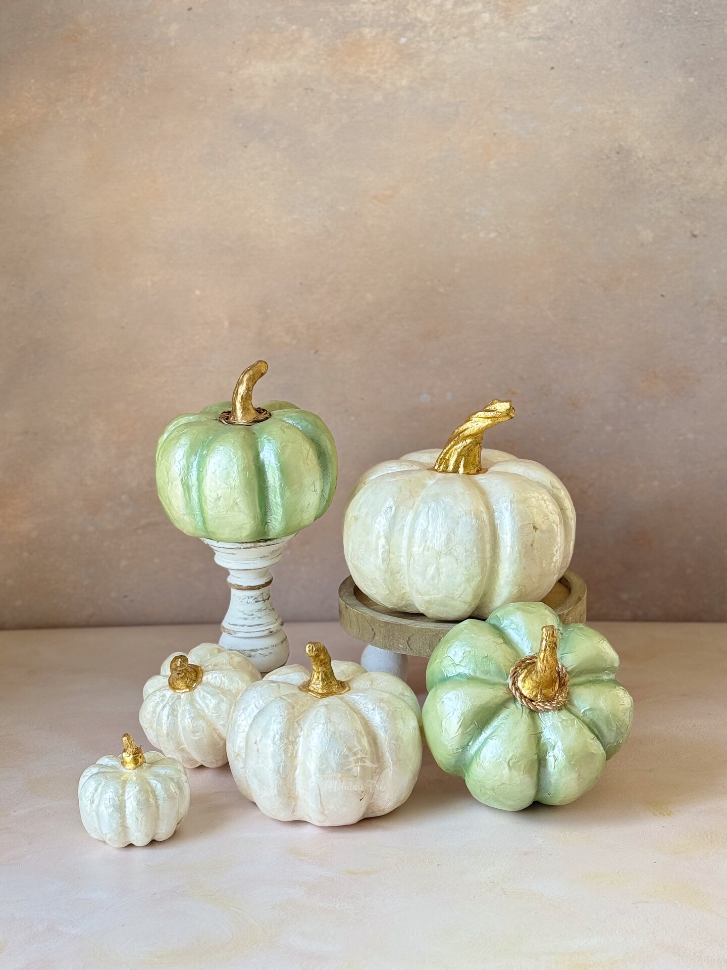 Capiz Sage Green Pumpkin