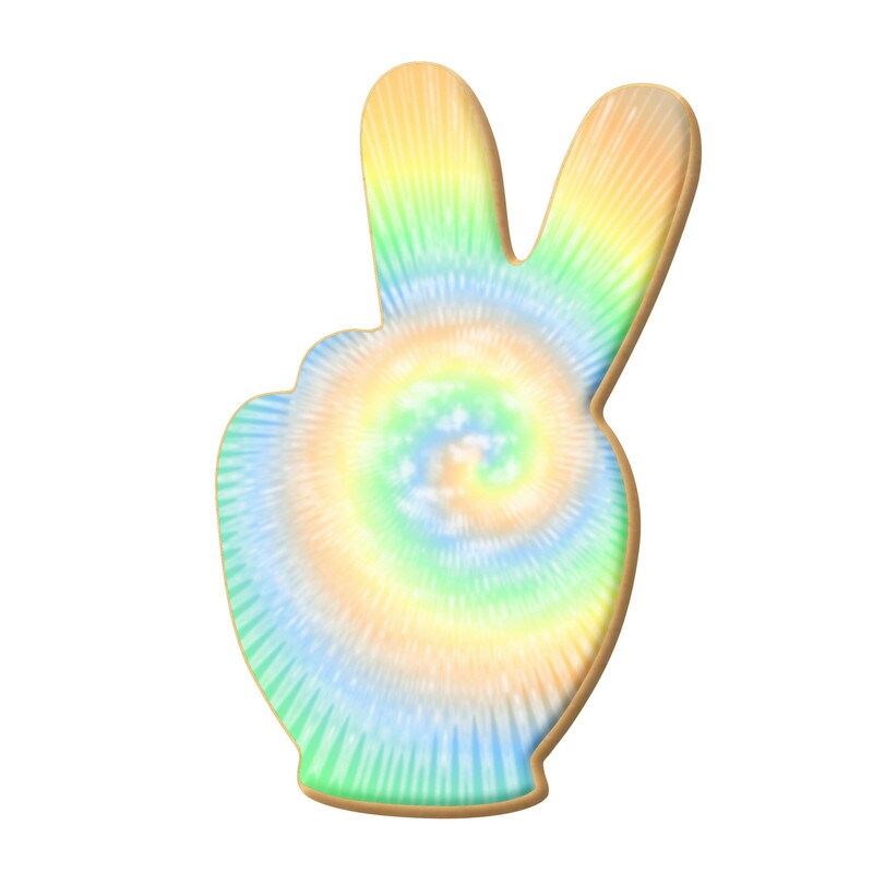 CookieCutter.Com Hand Peace Sign Cookie Cutter 4 in, Tin Plate Steel, Handmade in USA