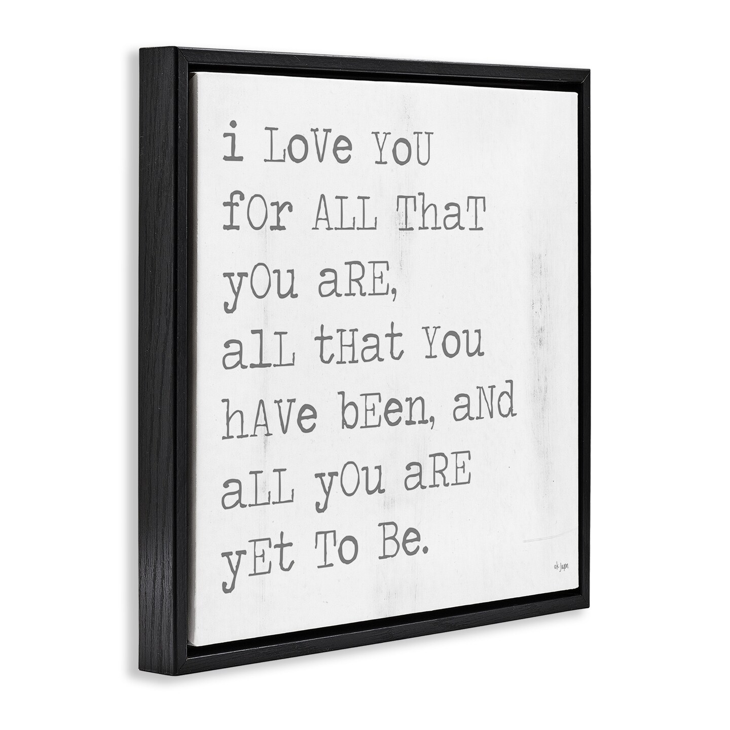 Stupell Industries Yet To Be Inspiring Phrase Framed Floater Canvas Wall Art