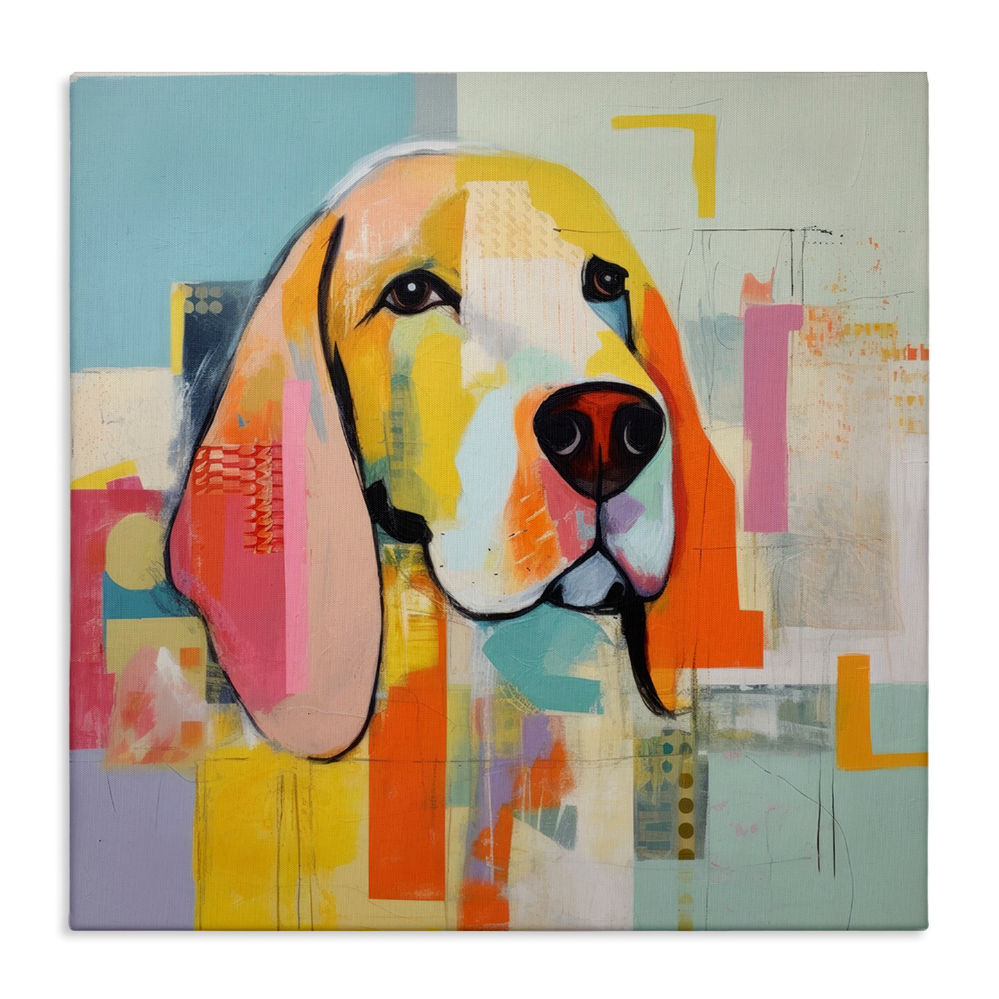 Stupell Industries Abstract Dog Portrait Canvas Wall Art