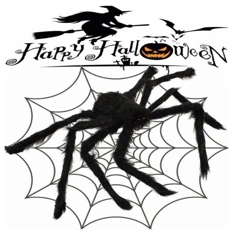 35&#x27;&#x27; Giant Spider Halloween Decoration Prop Scary Haunted Party Yard House Decor