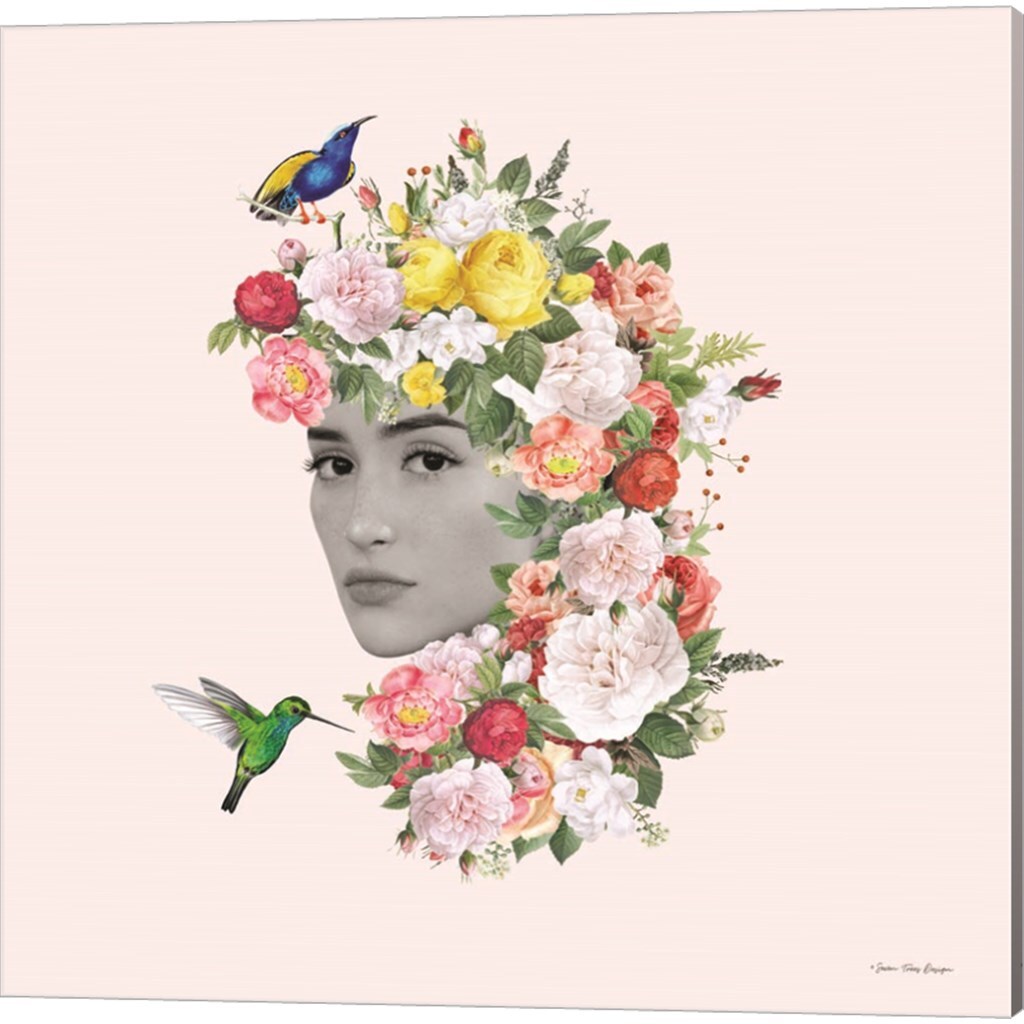 Flower Girl by Seven Trees Design 14&#x22; x 14&#x22; Canvas Wall Art (Set of 2)