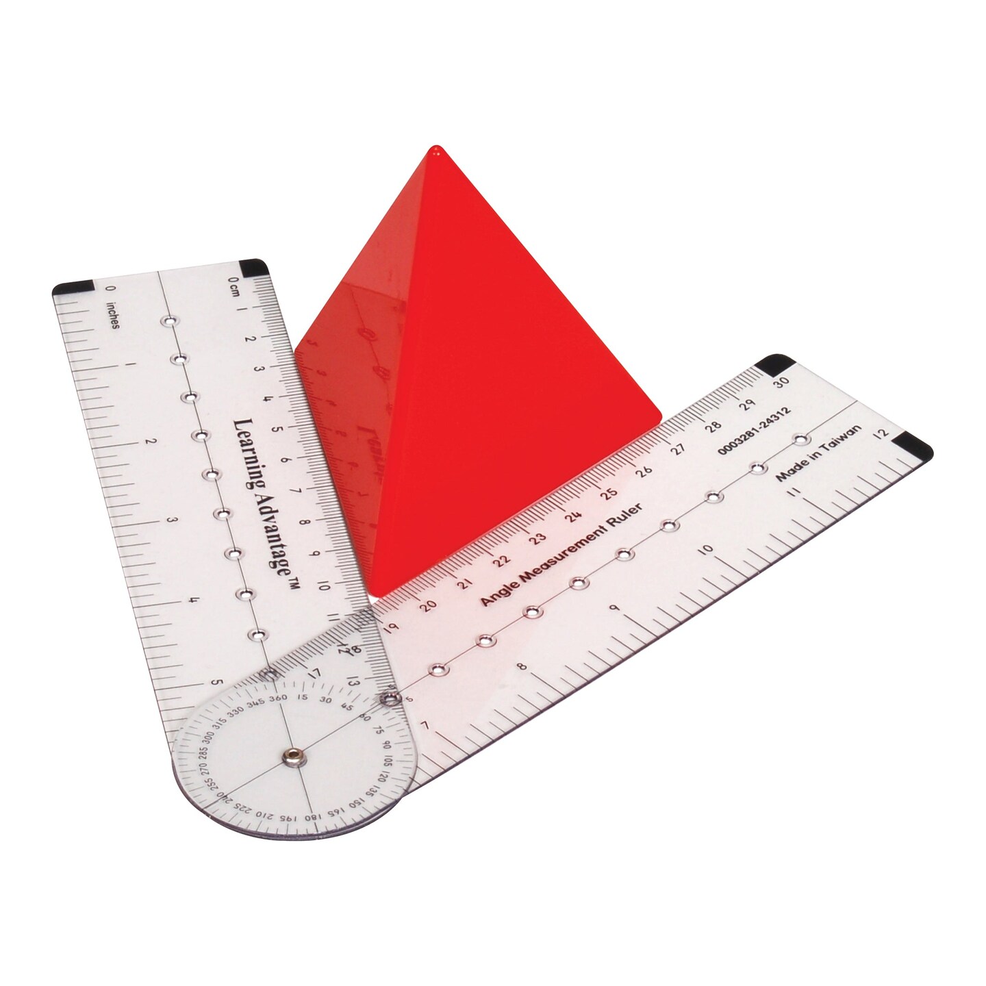 Angle Measurement Ruler - Measure Angles to 360 Degrees and Lines to 12&#x22;