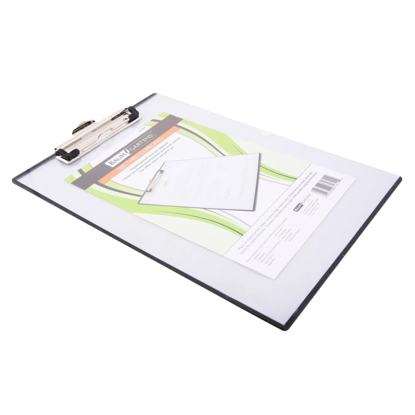 Unbreakable Quick Reference Clipboard with Dry Eraseable Transparent Protective Cover, Clear