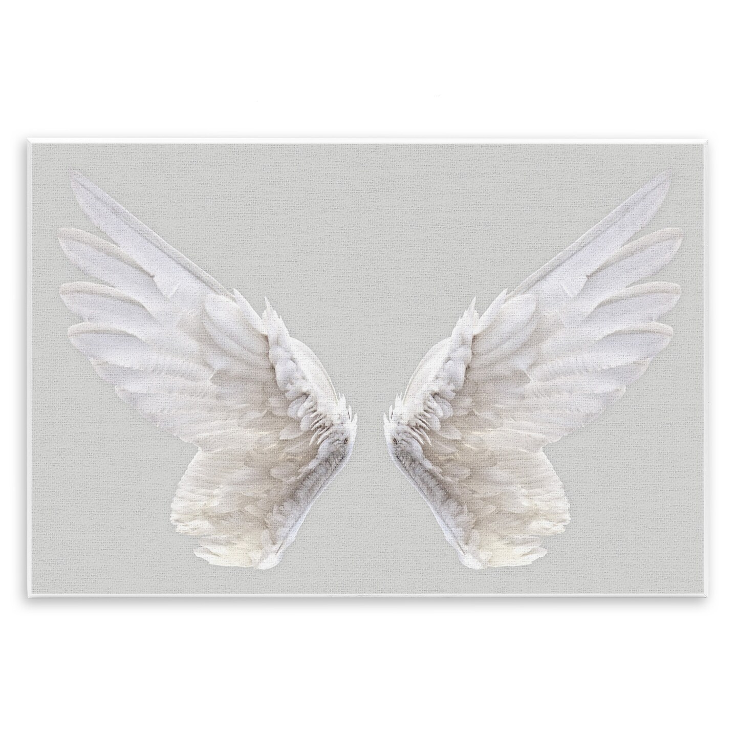 Stupell Industries Angel Wings on Grey Wall Plaque Art