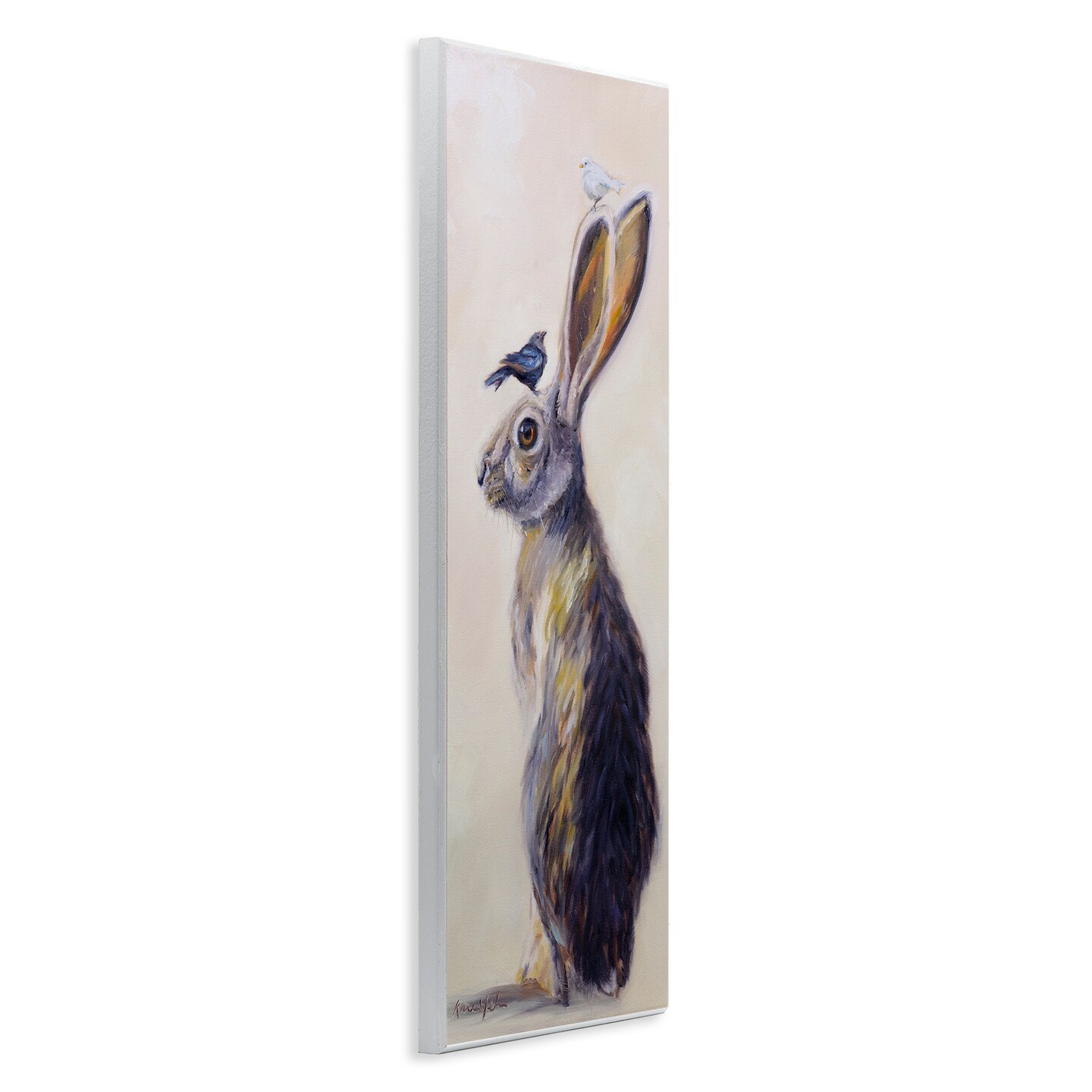 Stupell Industries Minimal Rabbit & Perched Birds Wall Plaque Art