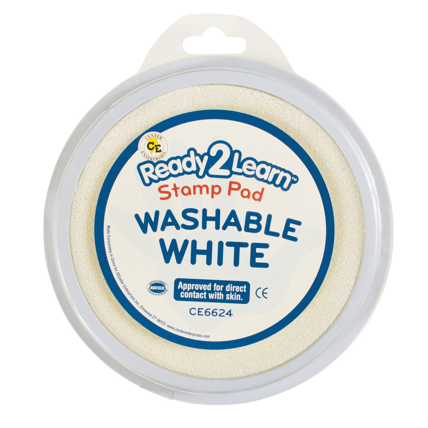 Jumbo Circular Washable Stamp Pad - White - 5.75&#x22; dia.