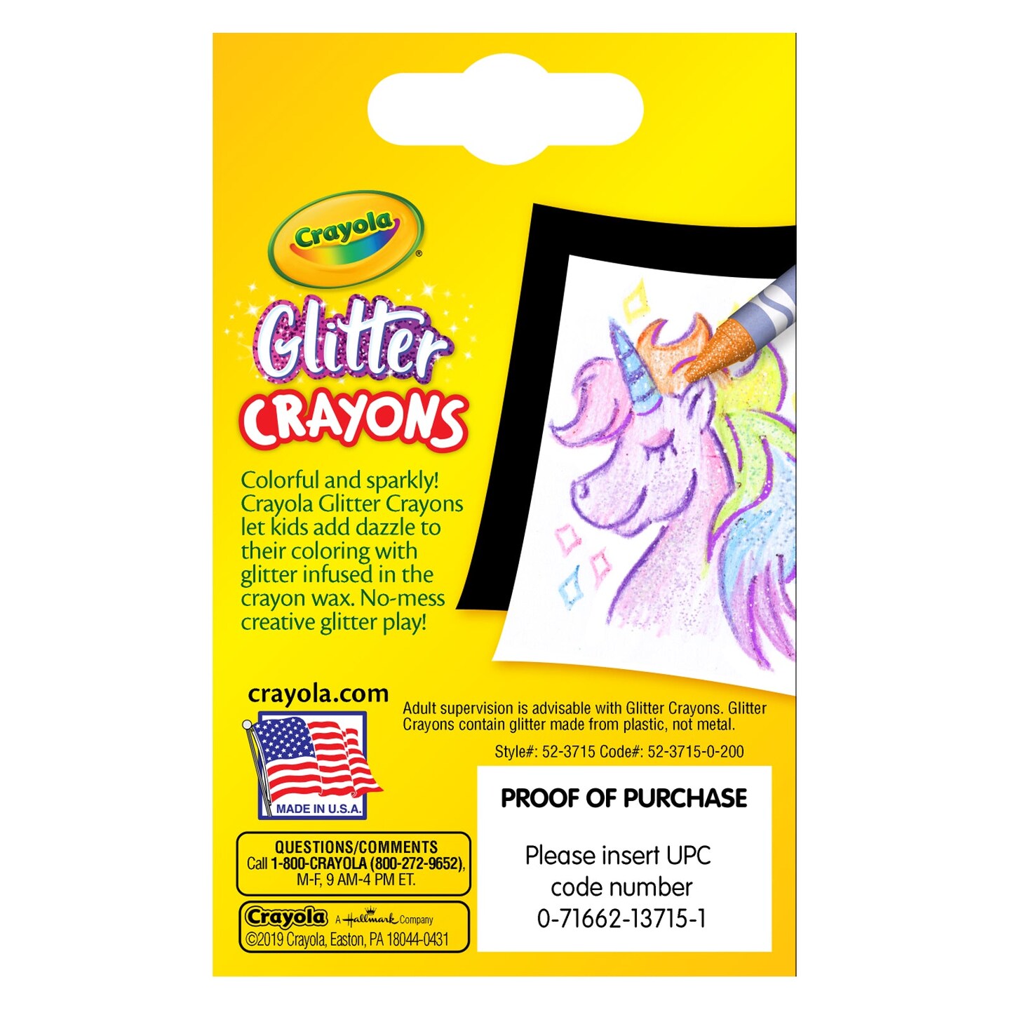 Glitter Crayons, 24 Colors