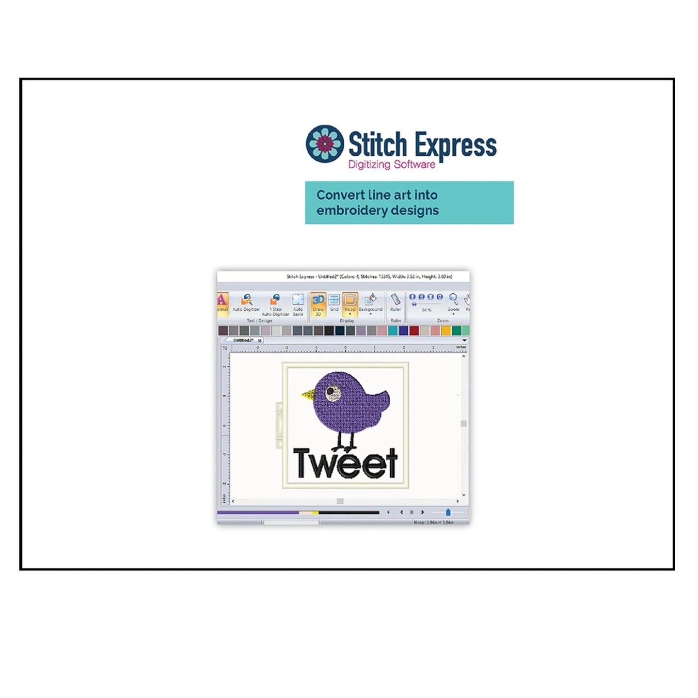 Brother Sewing & Embroidery Supplies Kit with Digitizing Software