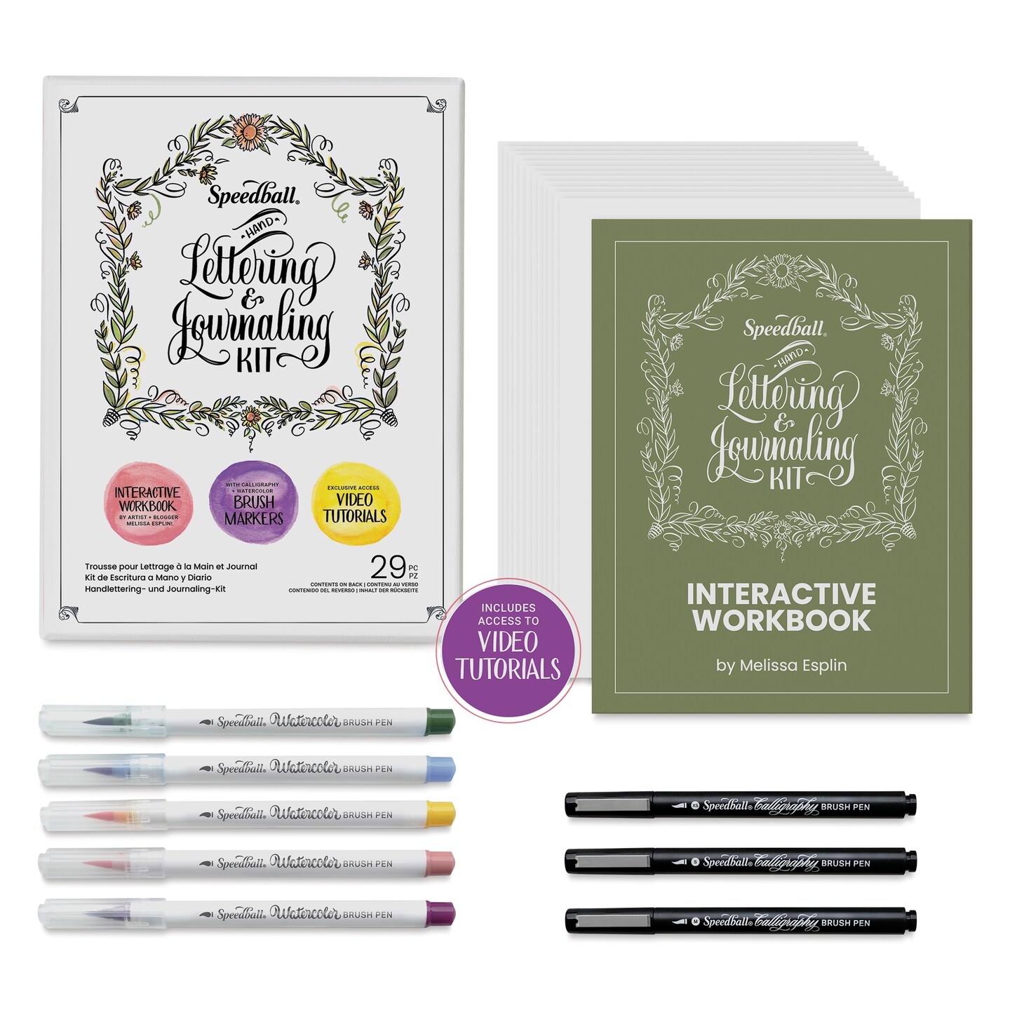 Speedball Hand Lettering and Journaling Kit - Set of 29